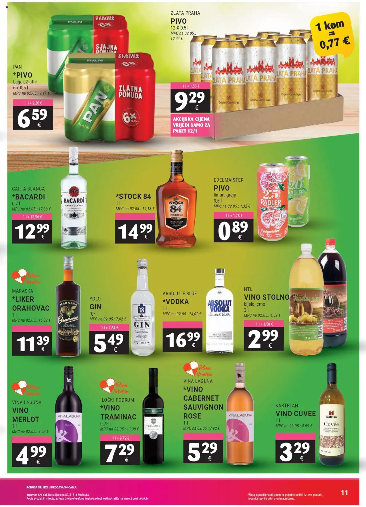 Trgovina Krk katalog | vrijedi od 01.09.2025 | Stranica: 11 | Proizvodi: Radler, Vino, Pivo, Grejp