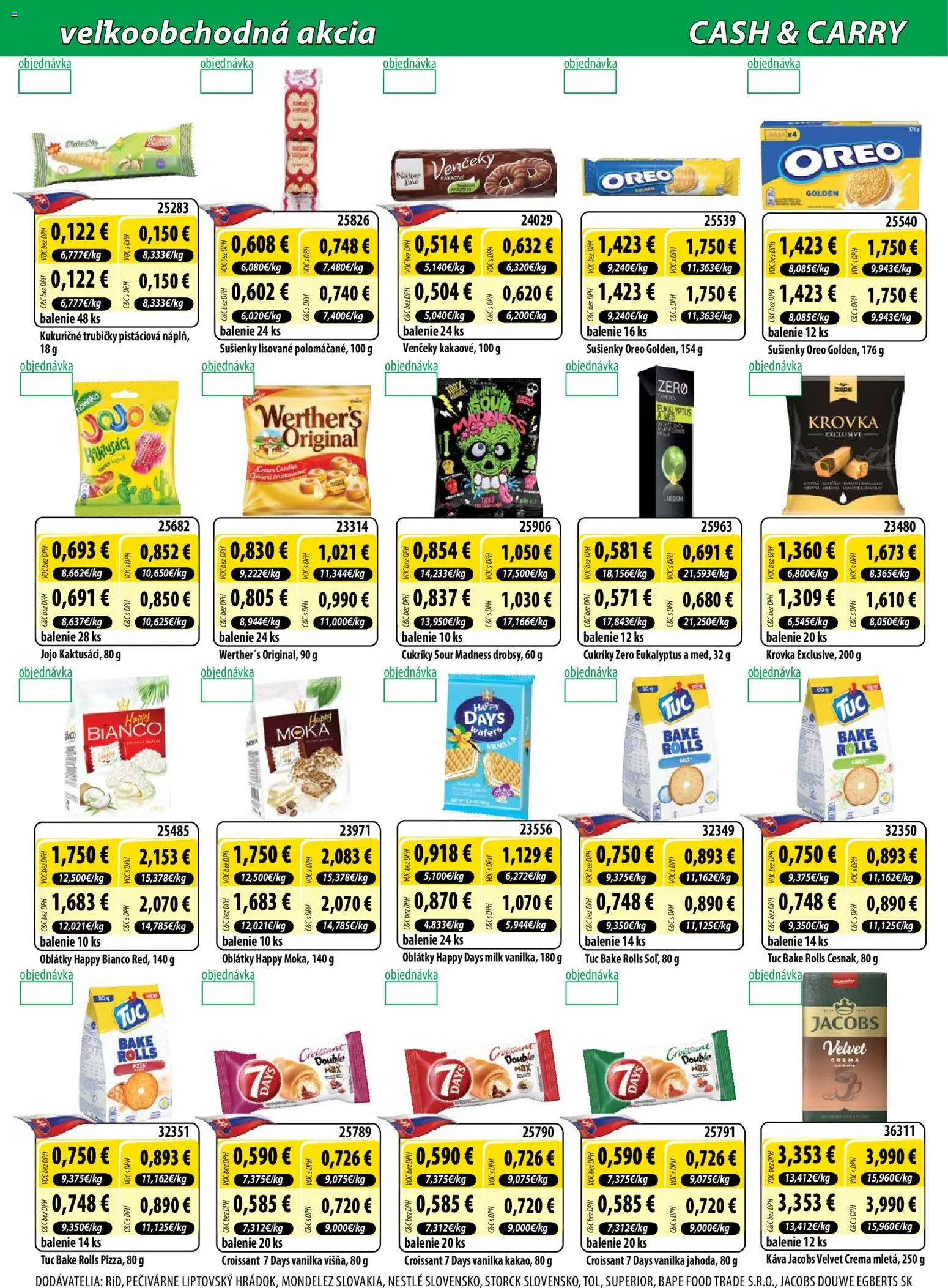 Nové Milk Agro akcie – leták je platný od 02.01.2026 | Strana: 4 | Produkty: Káva, Croissant, Cukríky, Med