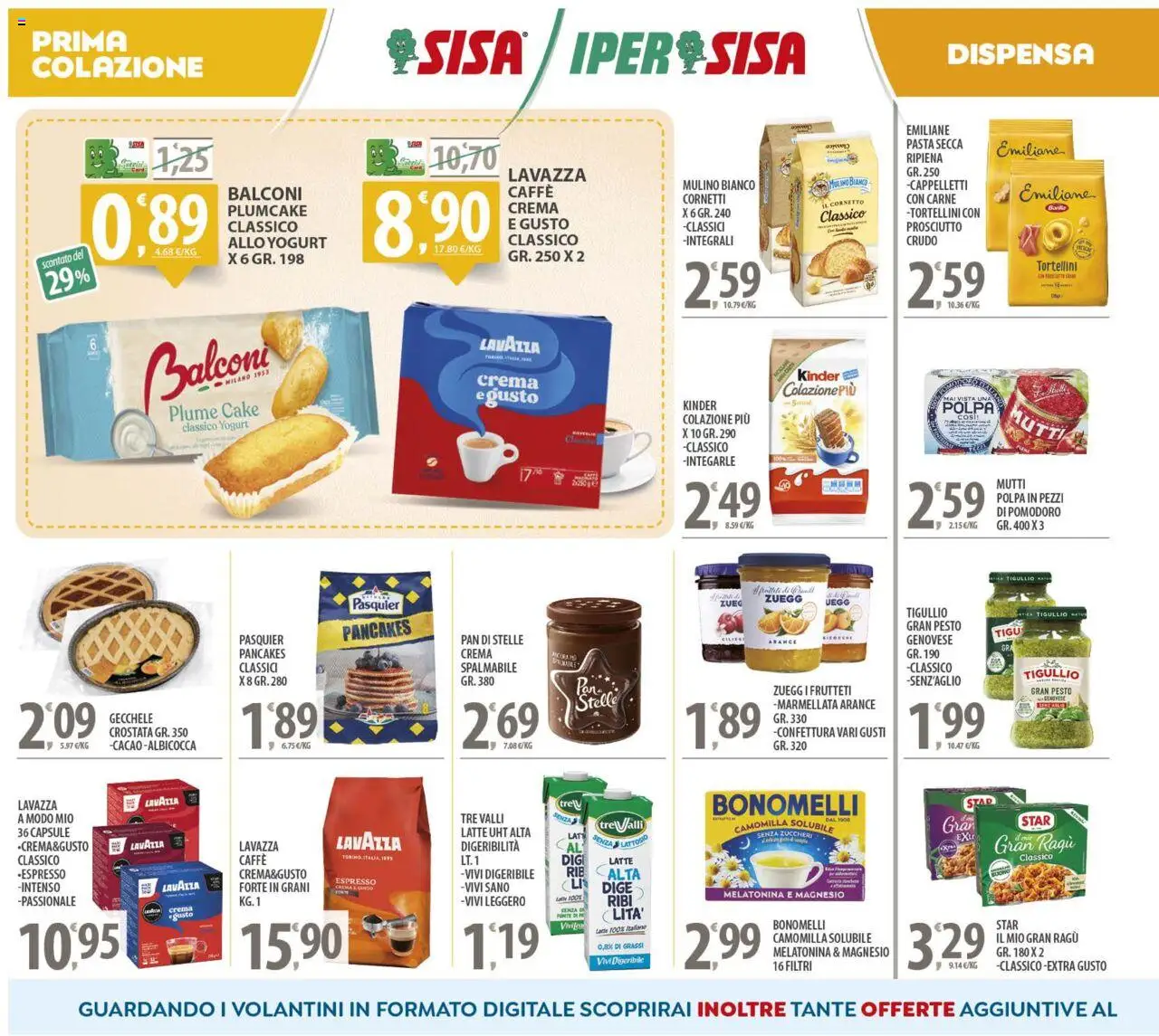 Volantino SISA del 23.09.2025 | Pagina: 8 | Prodotti: Crema, Prosciutto, Cacao, Lavazza