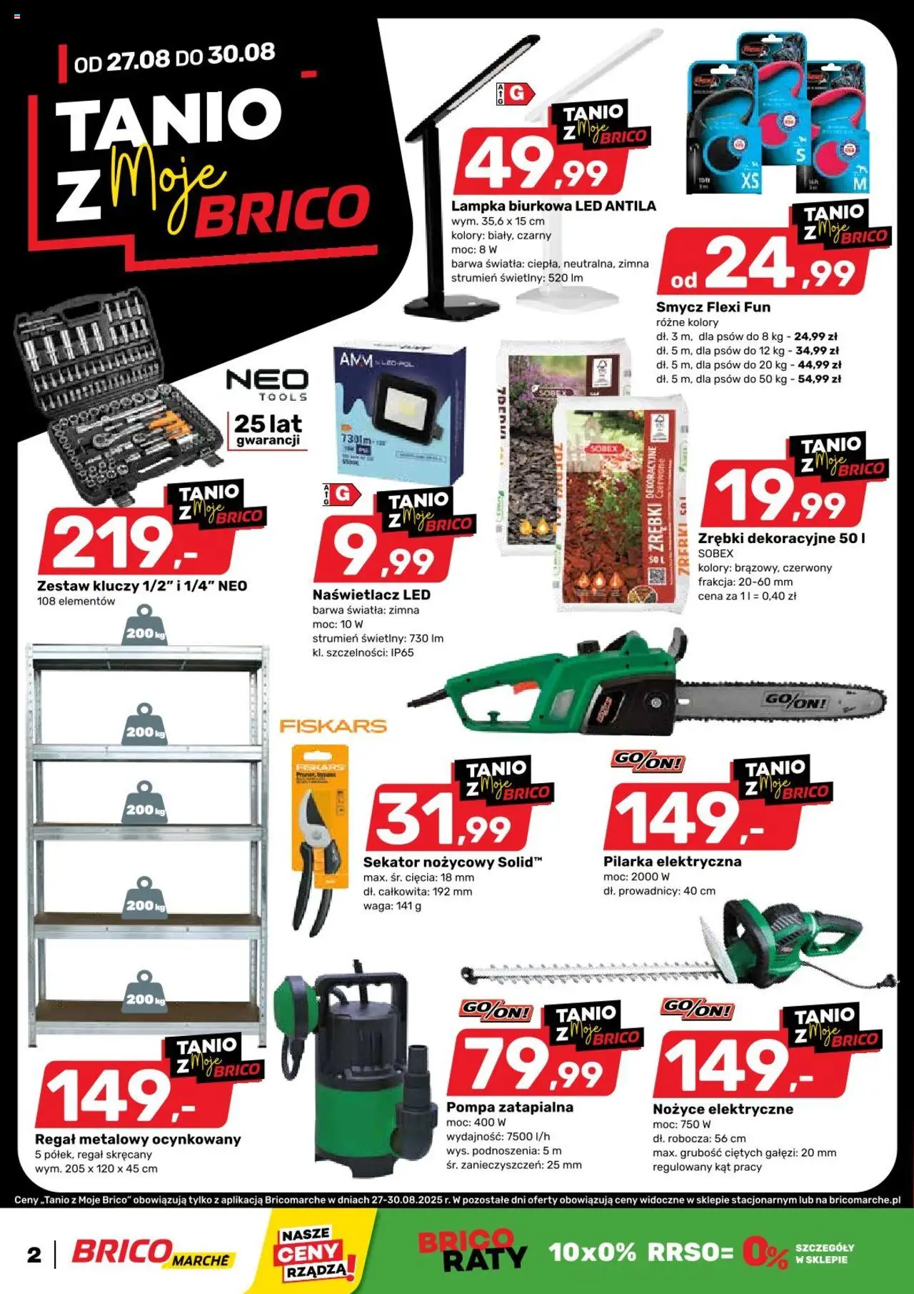 Brico Marché Gazetka od 27.08.2025 | Strona: 4 | Produkty: Regał metalowy, Waga, Lampka biurkowa, Regał