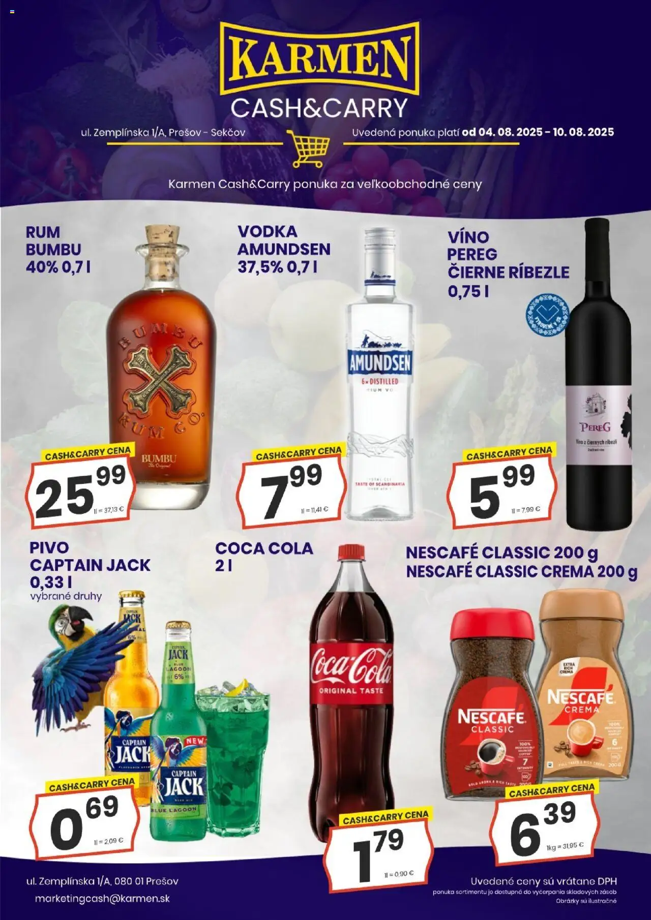 KARMEN CBA leták │ platný od 04.08.2025 | Strana: 3 | Produkty: Víno, Coca cola, Cola, Nescafé Classic