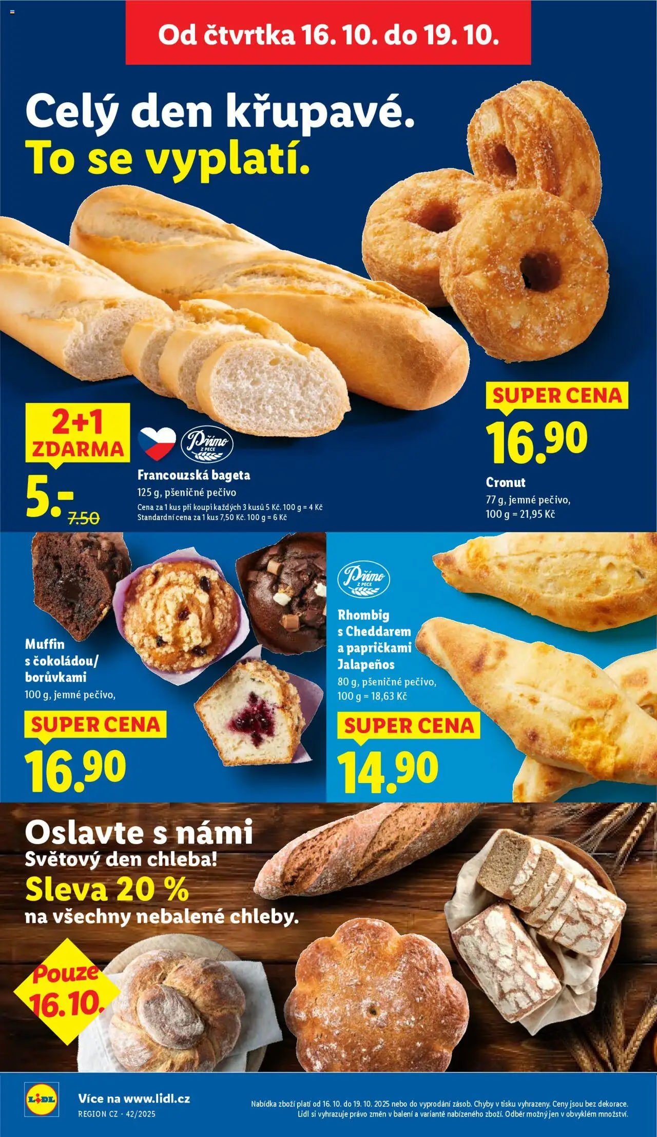 Lidl leták od 16.10.2025 | Strana: 12 | Produkty: Chleba, Pečivo, Cronut, Bageta