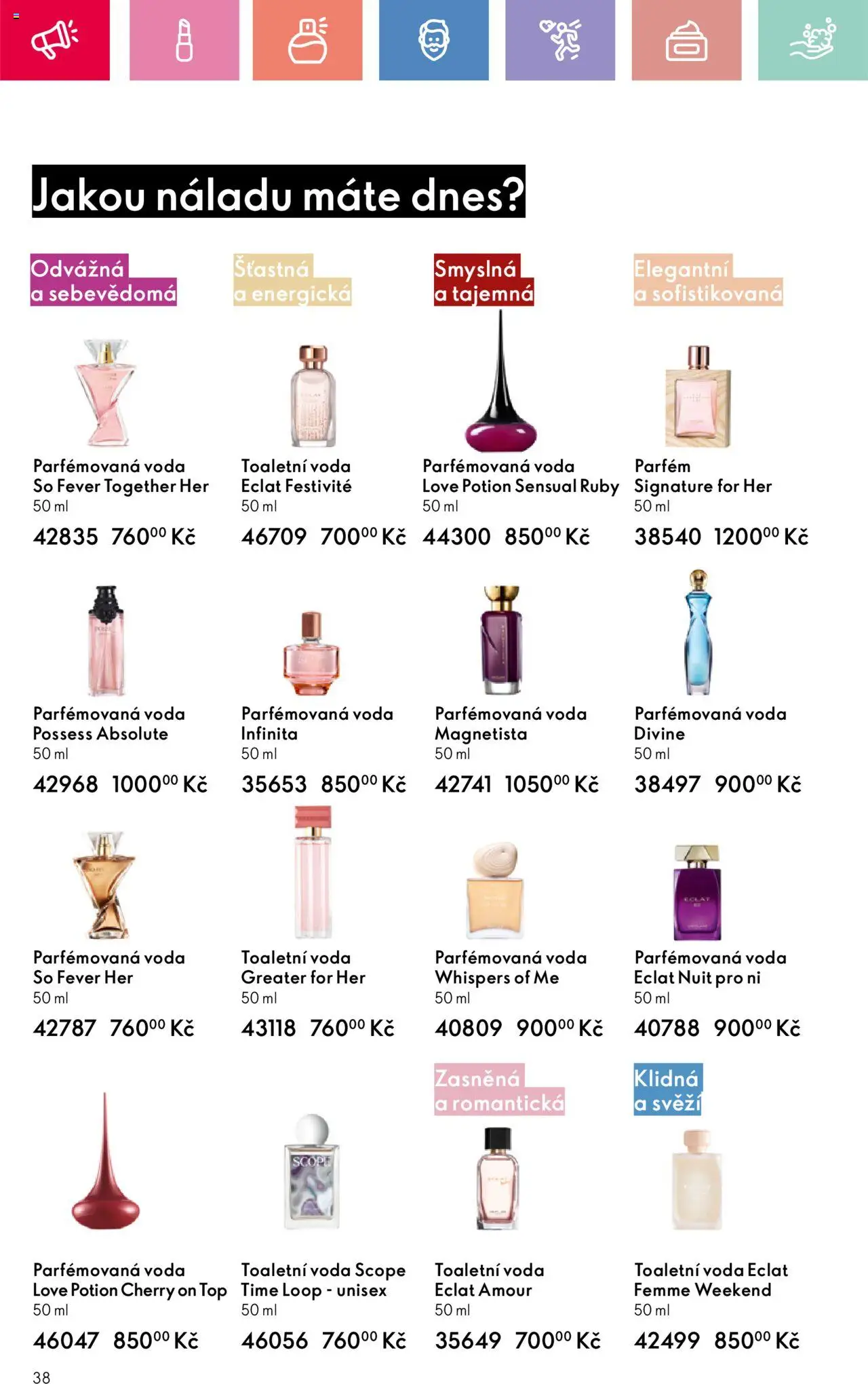 Oriflame katalog č.08/2025 od 25.05.2025 | Strana: 38 | Produkty: Voda, Parfém, Toaletní voda