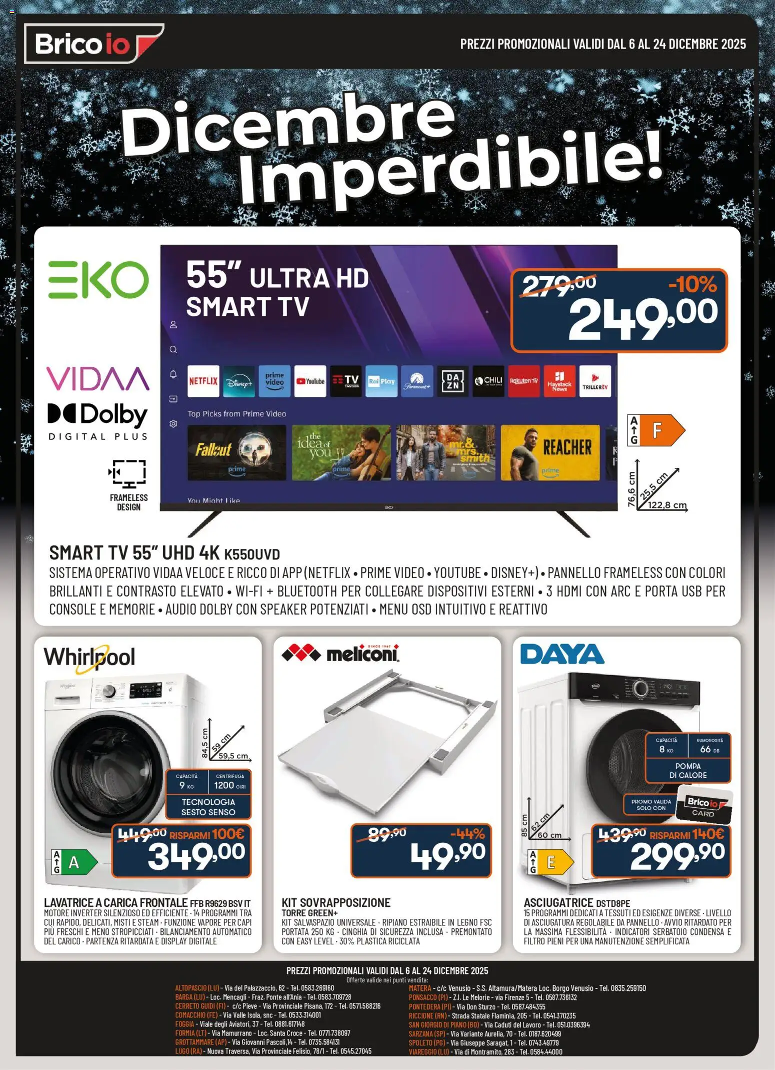 Volantino Brico io del 06.12.2025 | Pagina: 1 | Prodotti: Top, TV, Audio, USB