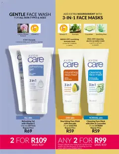 AVON Catalogue  │ valid from 01.07.2025 | Page: 14 | Products: Agua con gas, Basket, Mask