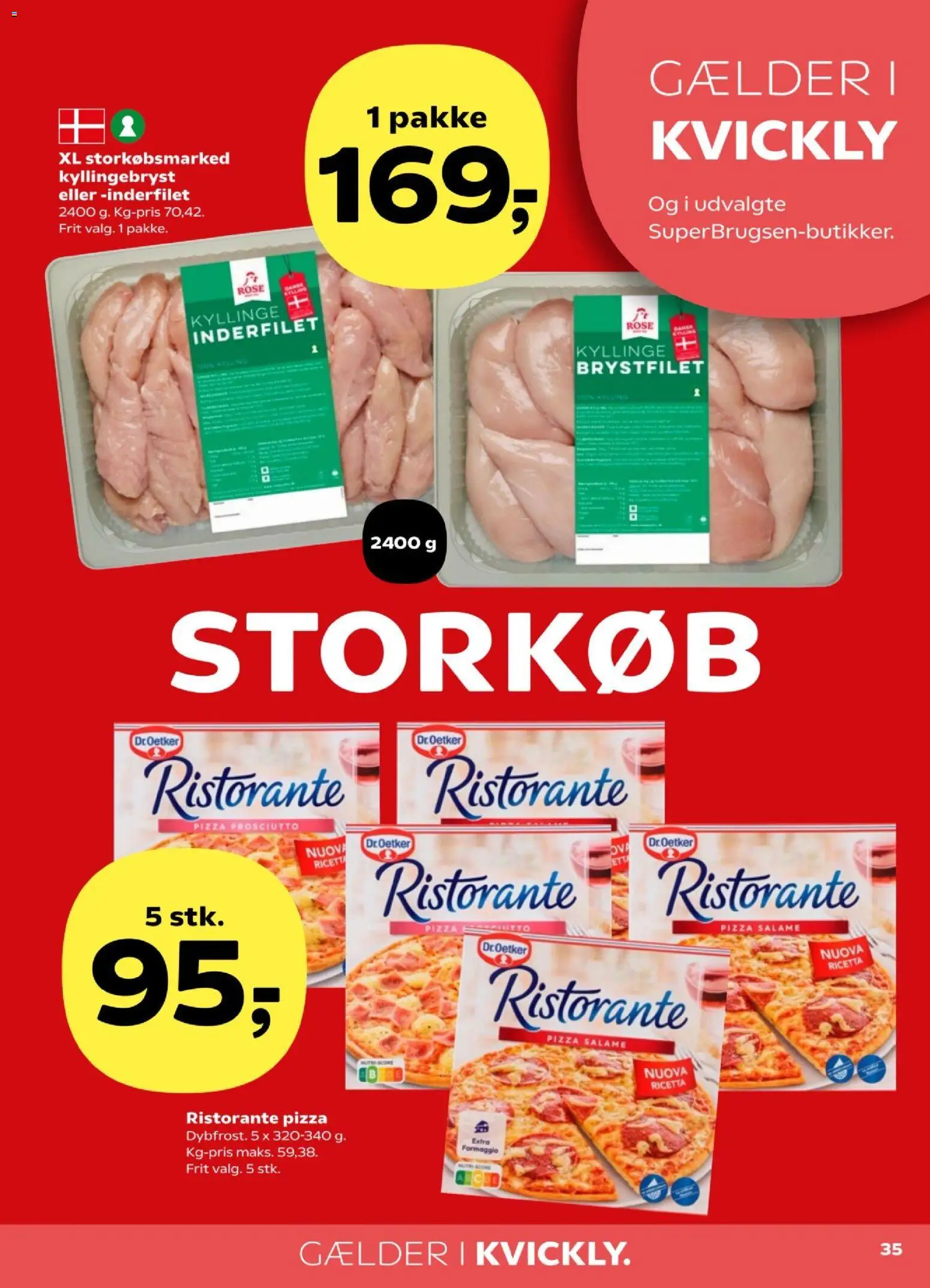 Kvickly tilbudsavis – gyldig fra 09.01.2026 | Side: 35 | Produkter: Pizza