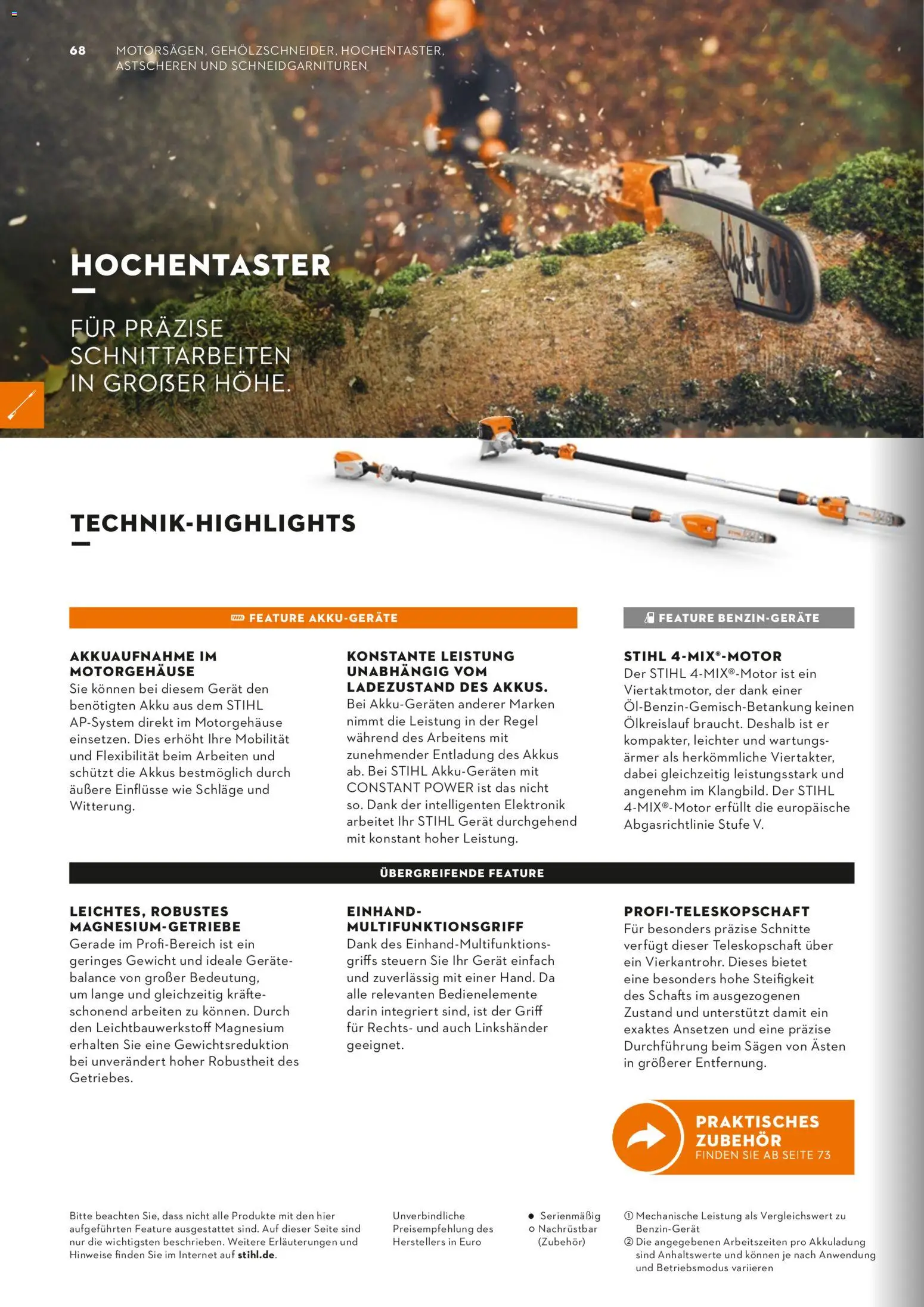 STIHL Katalog – gültig ab 01.01.2026 | Seite: 68 | Produkte: Gewicht