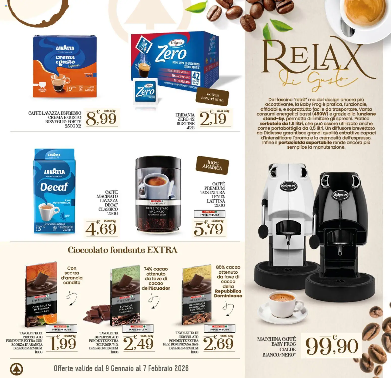 Volantino Interspar del 16.01.2026 | Pagina: 9 | Prodotti: Crema, Caffè, Cacao, Macinato