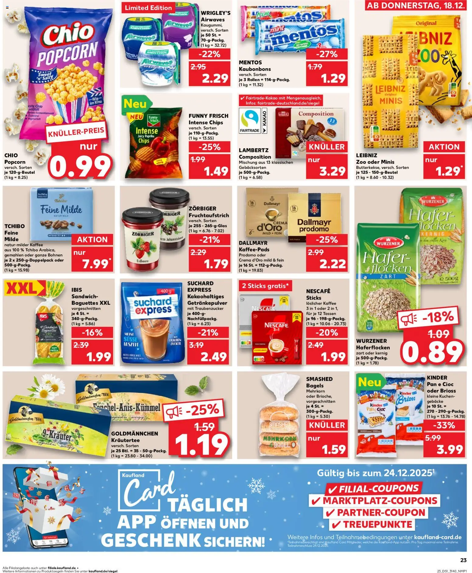 Kaufland prospekt Leipzig	 – gültig ab 21.12.2025 | Seite: 23 | Produkte: Trauben, Kaffee, Funny frisch, Kuchen
