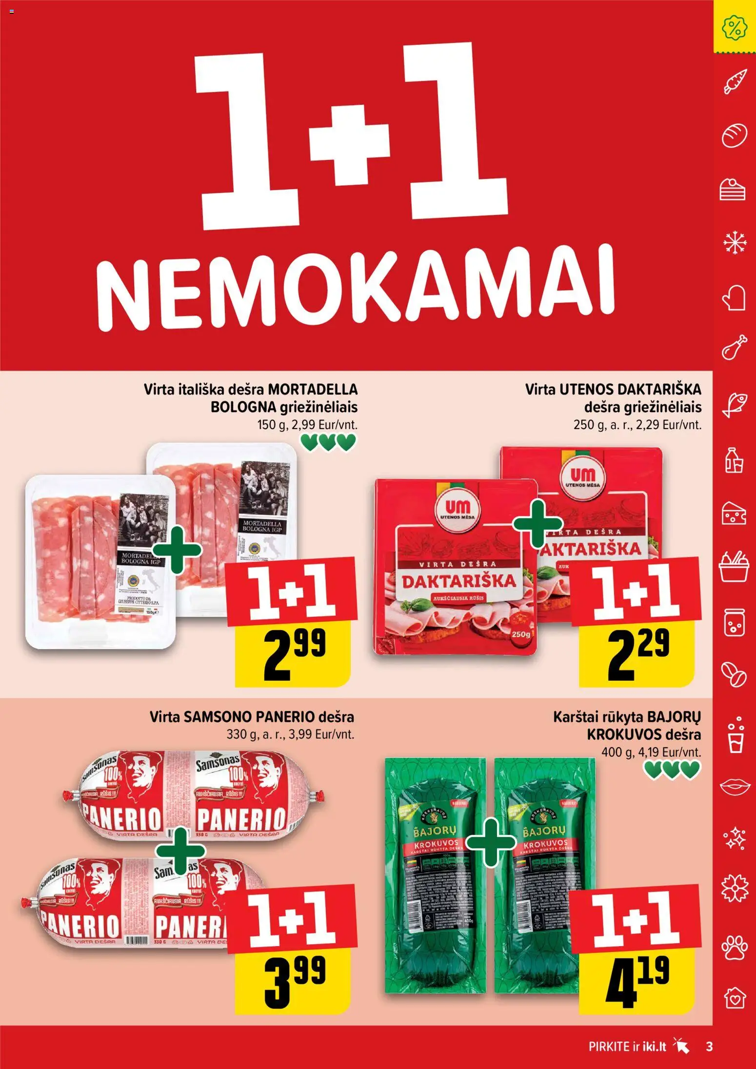 IKI akcijos nuo 20.04.2026 | Puslapis: 3 | Prekių: Dešra