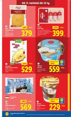 Lidl akciós ujság - amely érvényes a következő dátumtól: 07.08.2025 | Oldal: 48 | Termékek: Puding, Füstölt sajt, Parenyica sajt, Burrata