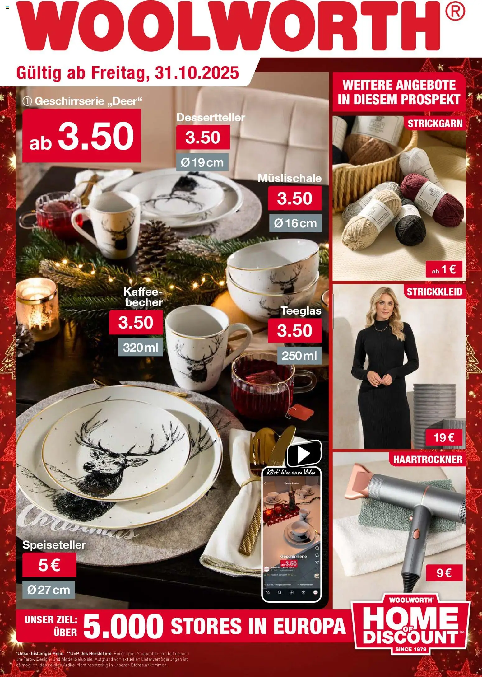 Woolworth Flugblatt gültig ab 31.10.2025 | Seite: 1 | Produkte: Video, Haartrockner, Kaffee