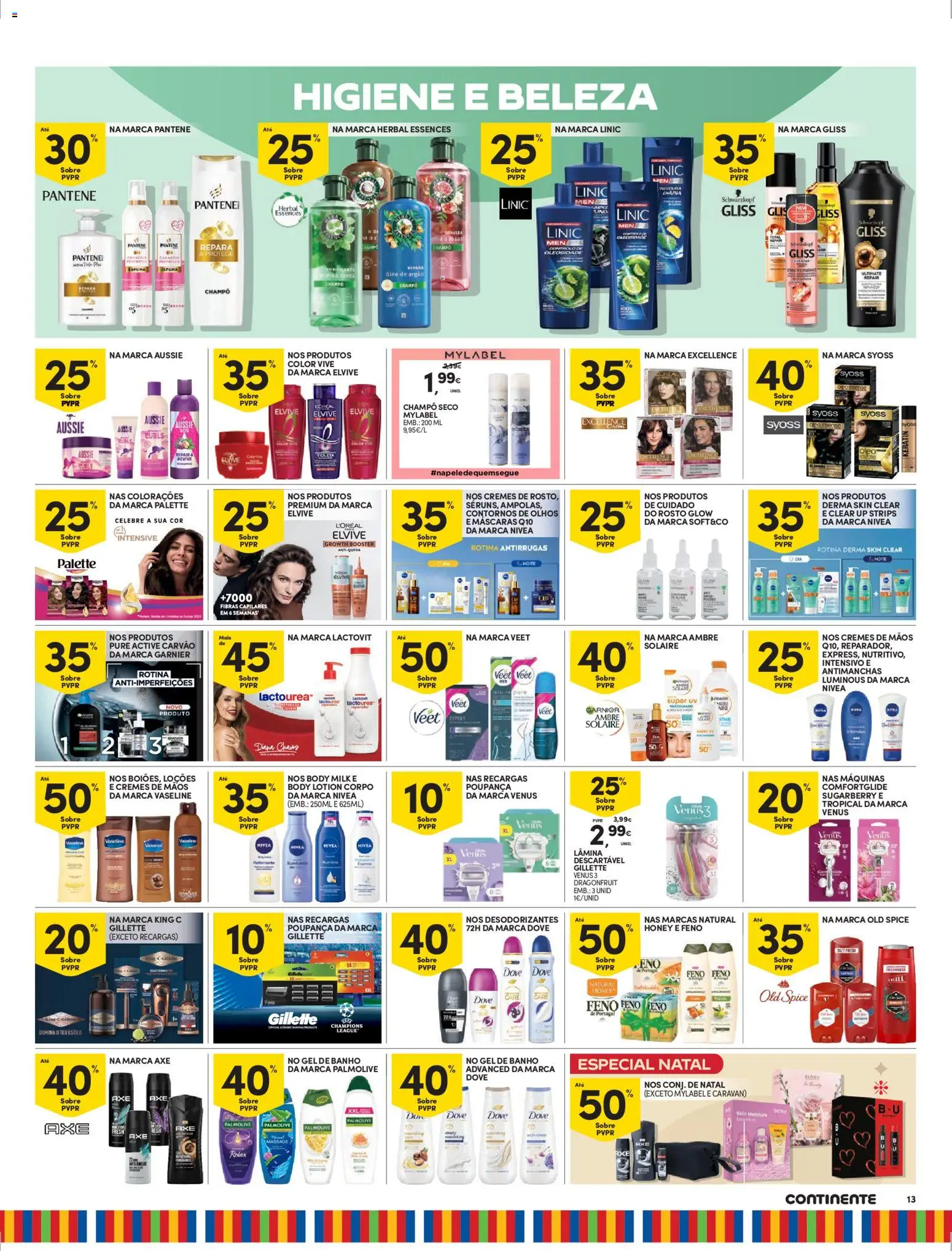 Continente folheto │ válido de 09.12.2025 | Página: 13 | Produtos: Shampoo, Gel de banho, Banho