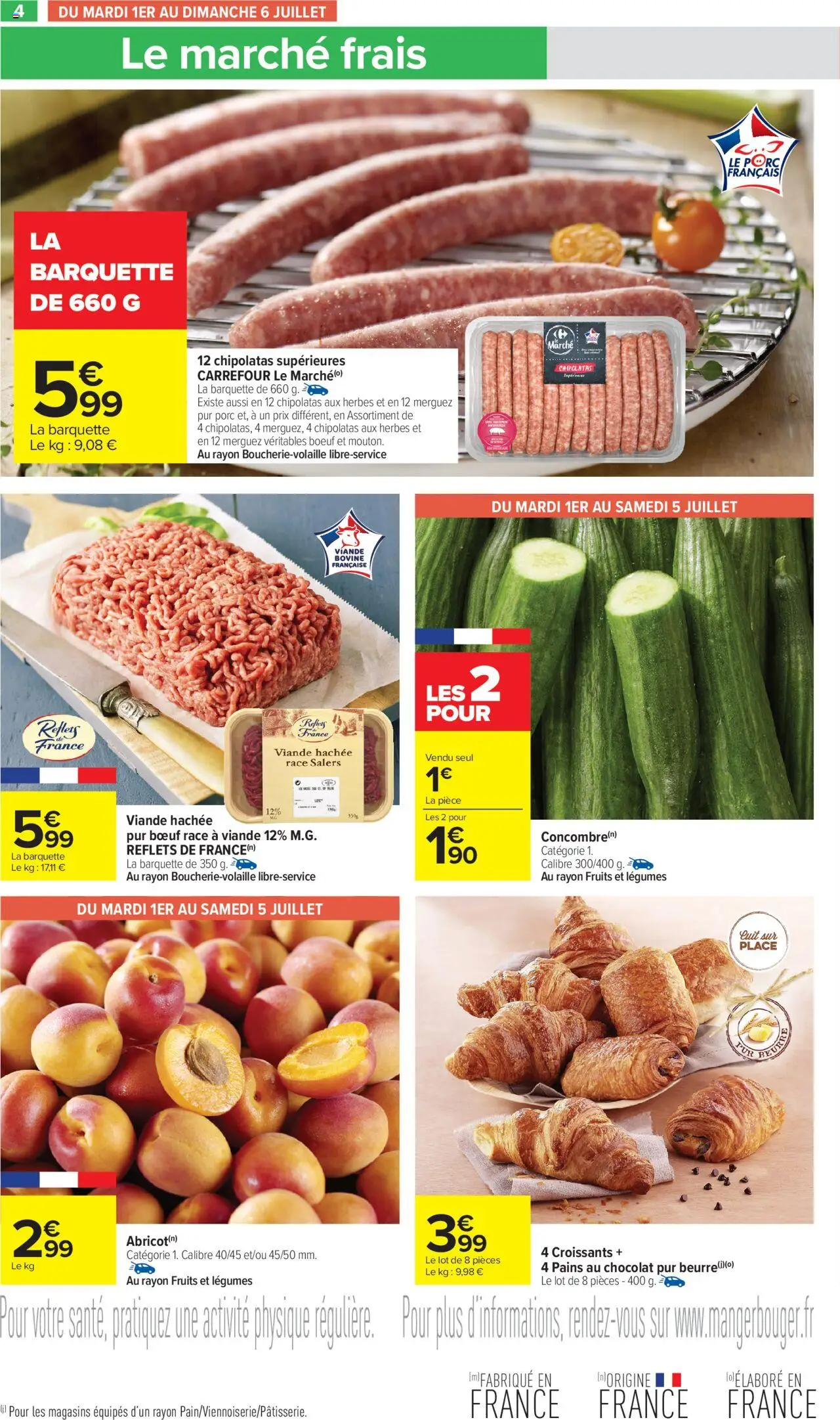  | Page: 6 | Produits: Merguez Veritables, Merguez, Chocolat, Viande bovine