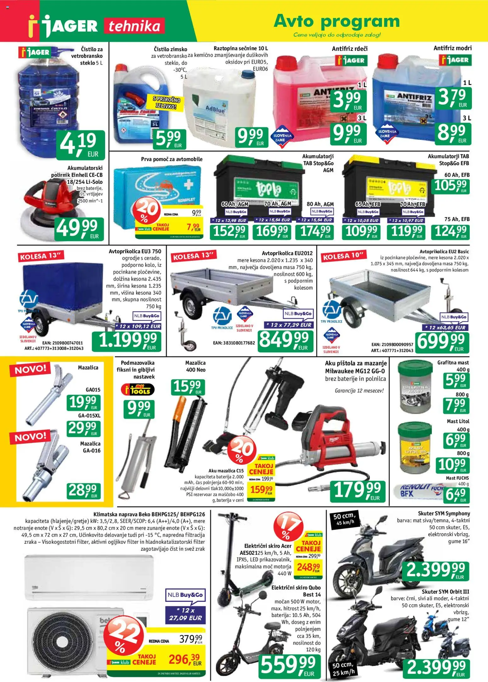 Novi Jager katalog ponudbe – veljaven od 25.02.2026 | Stran: 10 | Izdelki: Baterija, Klimatska naprava, Baterije, Barva
