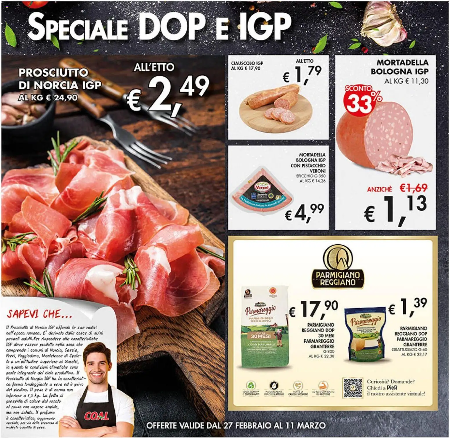 Volantino Coal del 27.02.2026 | Pagina: 8 | Prodotti: Prosciutto, Pera, Parmigiano reggiano, Profumo