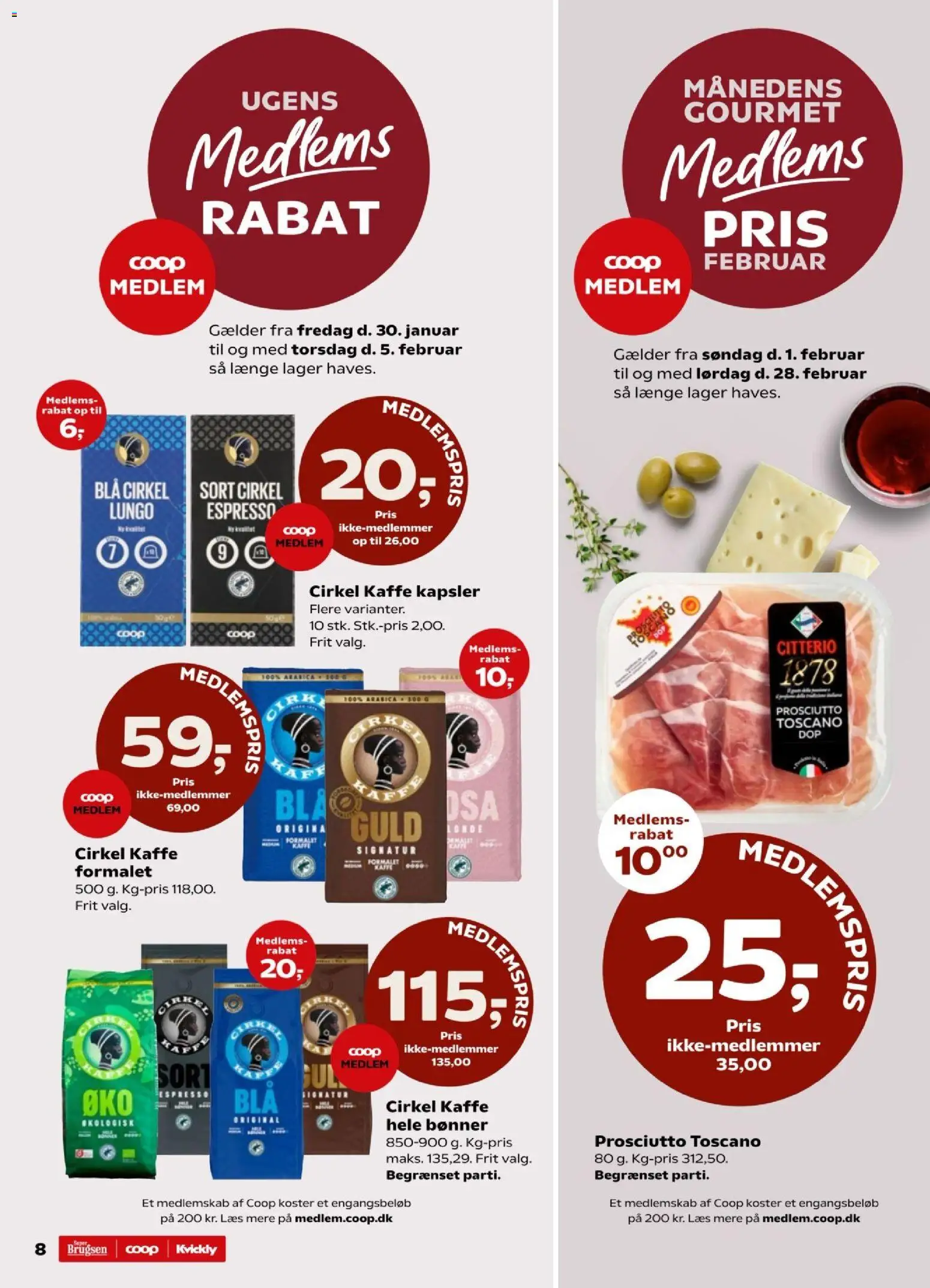 Kvickly tilbudsavis – gyldig fra 30.01.2026 | Side: 8 | Produkter: Kaffe, Bønner