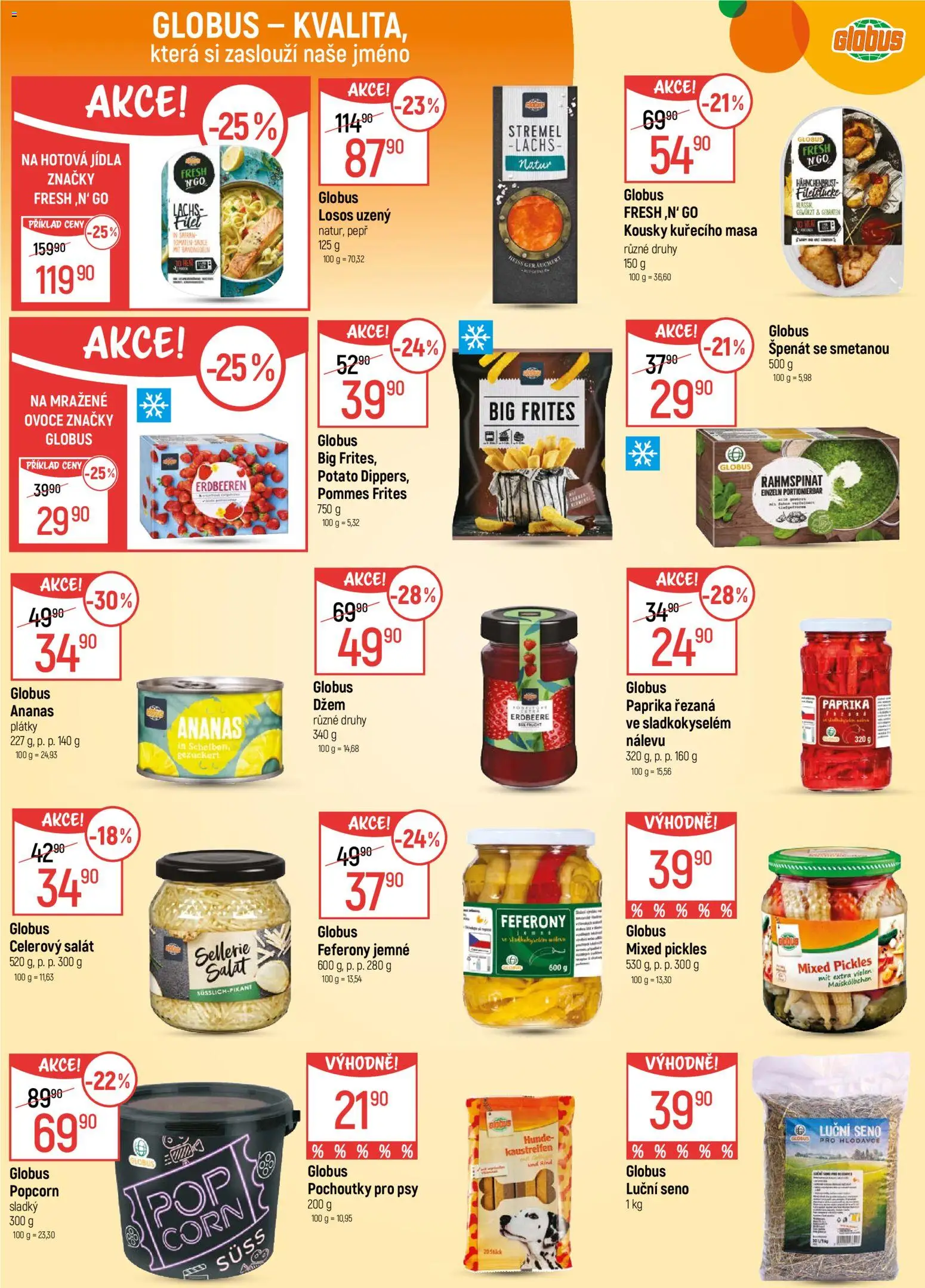 Globus leták - Opava od 29.10.2025 | Strana: 4 | Produkty: Globus, Losos, Paprika, Mražené ovoce