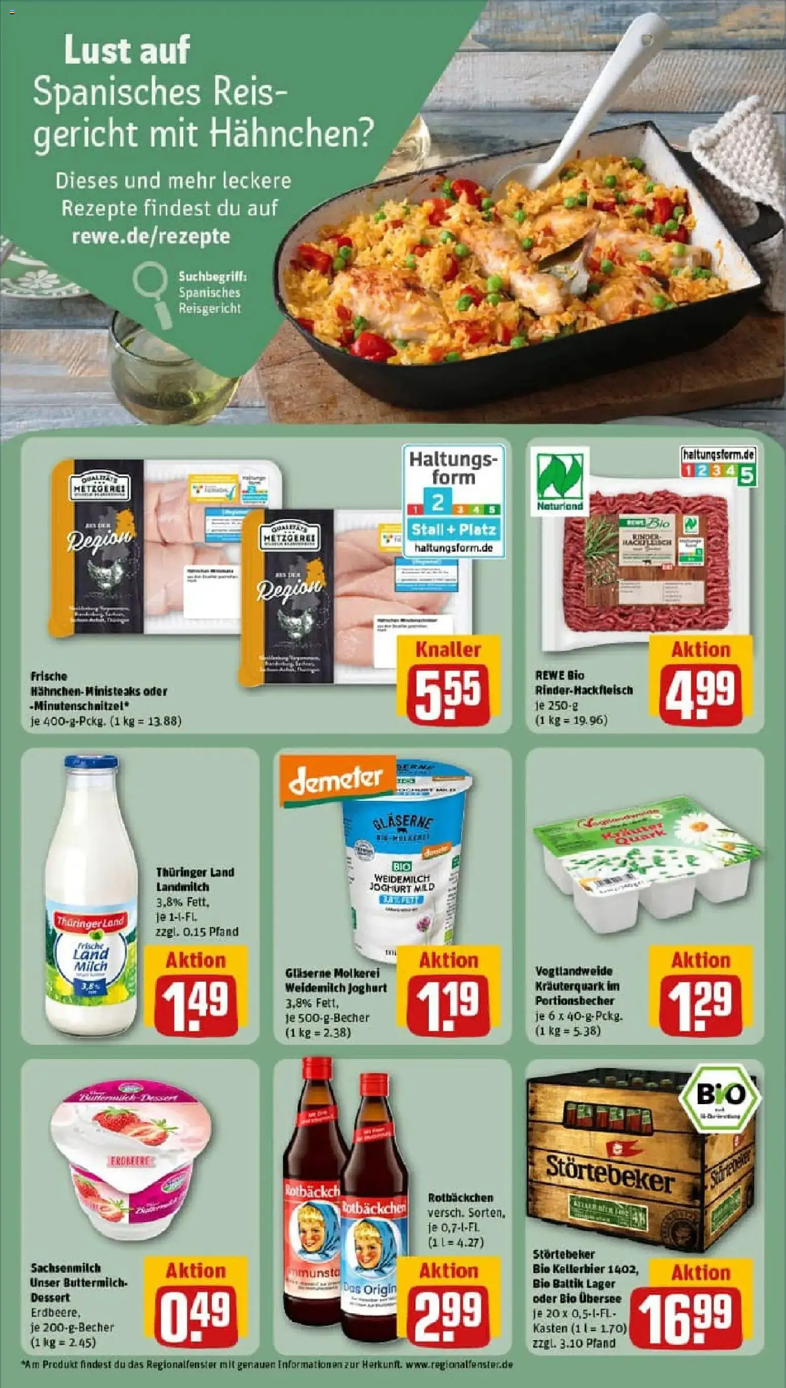 Rewe prospekt Berlin / Prenzlauer Berg	 – gültig ab 04.01.2026 | Seite: 16 | Produkte: Buttermilch, Quark, Milch, Reis