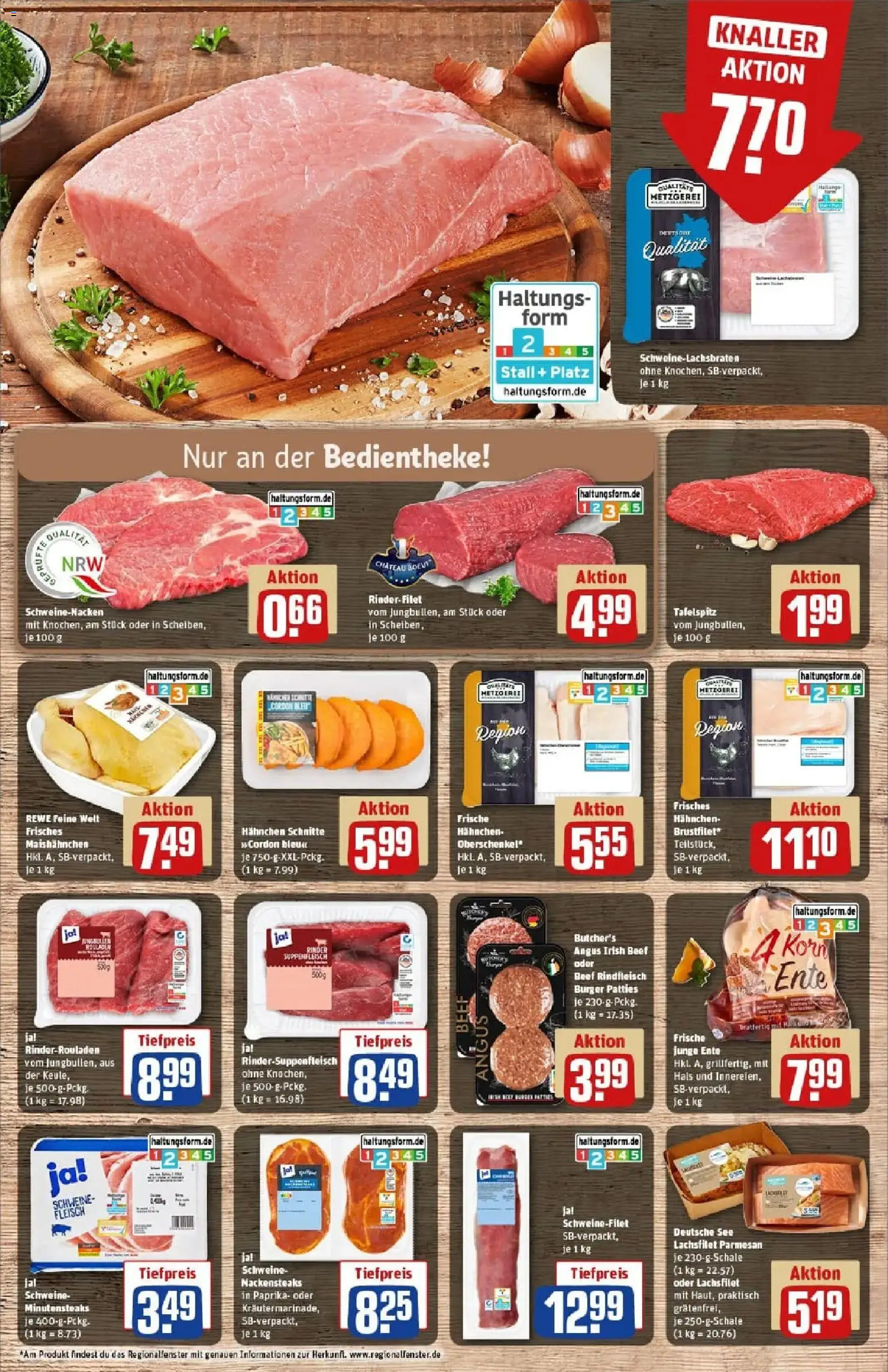 Rewe prospekt Warburg	 – gültig ab 22.12.2025 | Seite: 8 | Produkte: Rinderfilet, Suppenfleisch, Fleisch, Ente