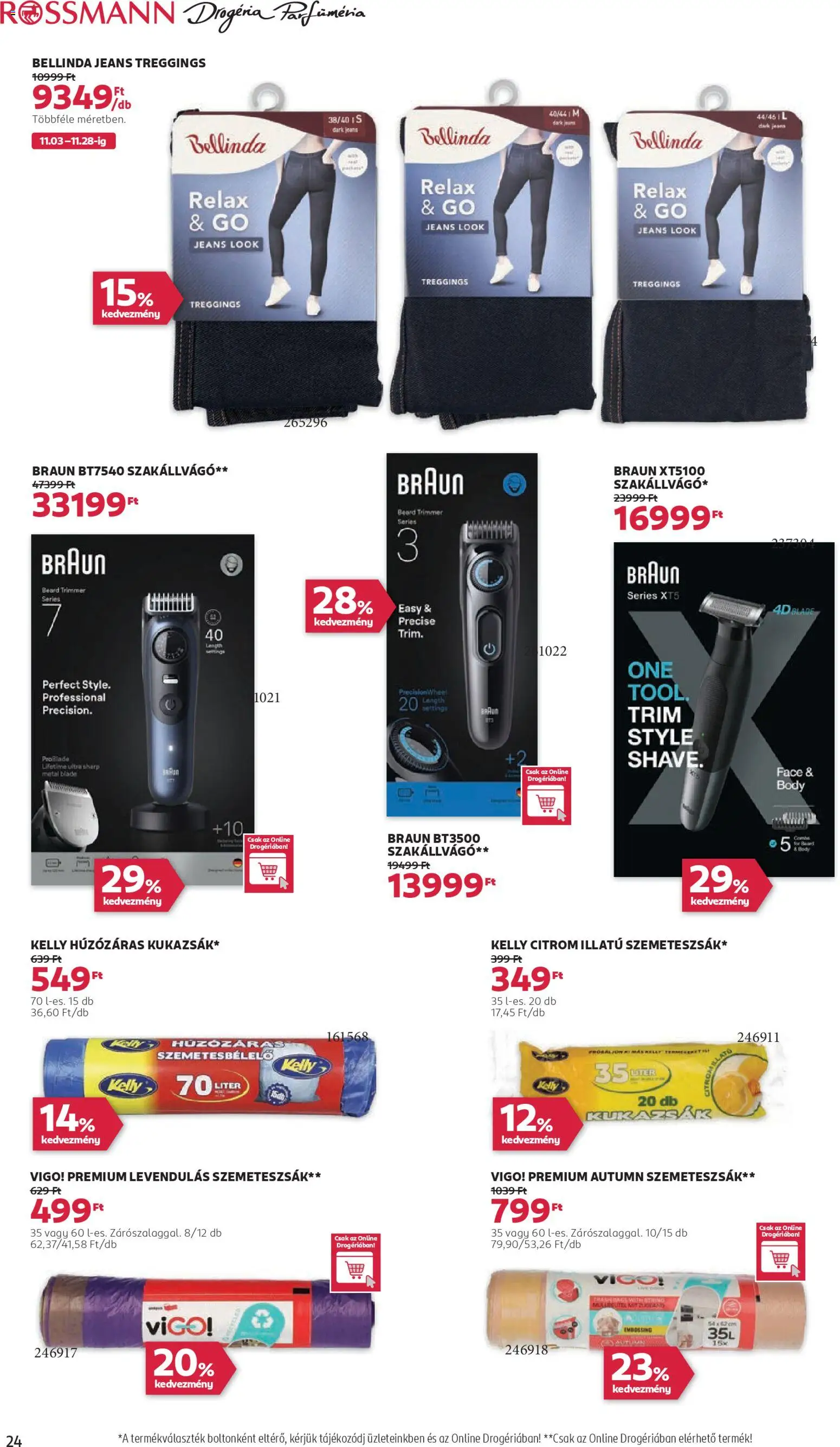Rossmann akciós ujság - amely érvényes a következő dátumtól: 17.11.2025 | Oldal: 26 | Termékek: Body, Szemeteszsák, Szakállvágó, Citrom