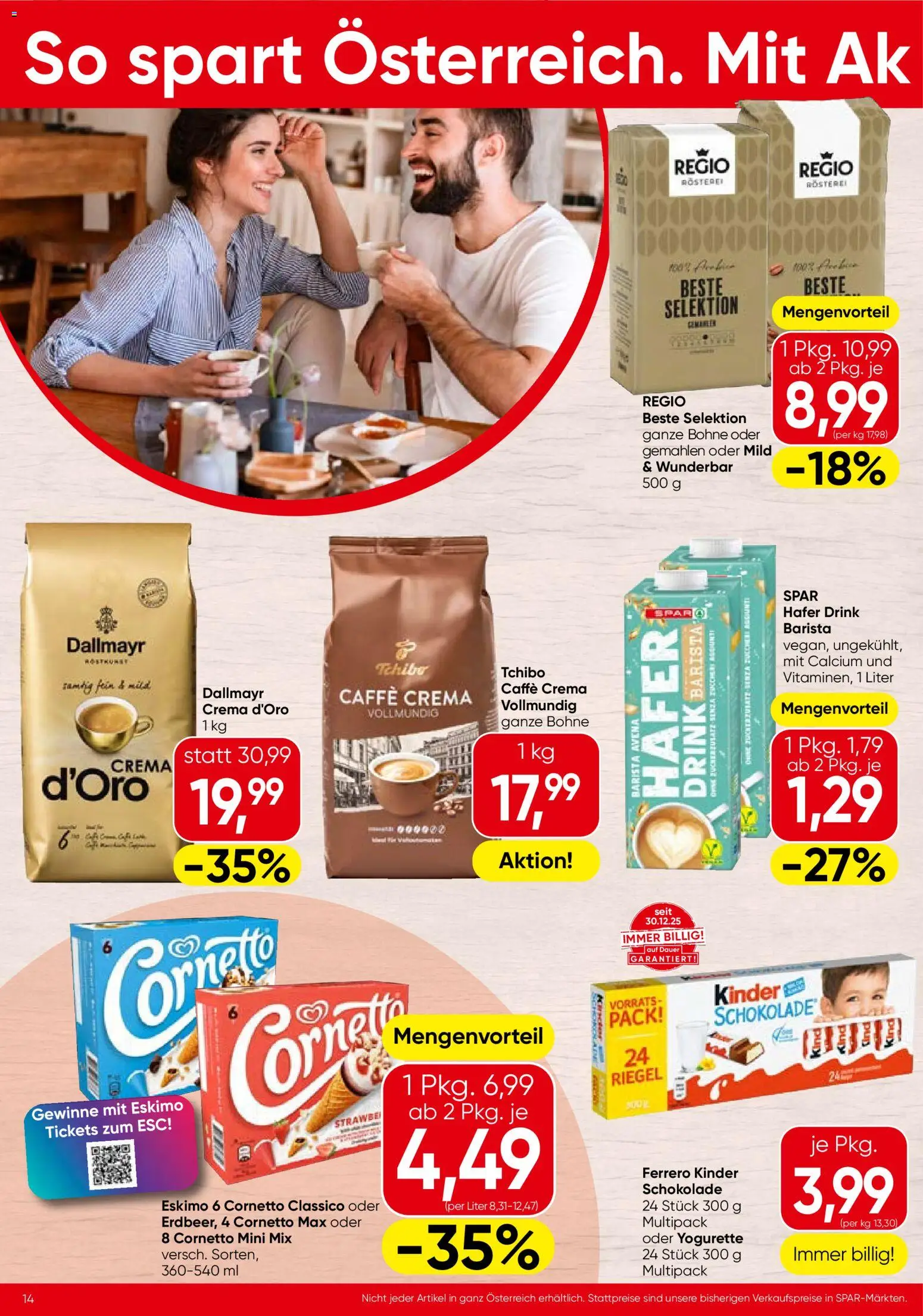 Spar Flugblatt - Vorarlberg gültig ab 09.04.2026 | Seite: 14 | Produkte: Schokolade