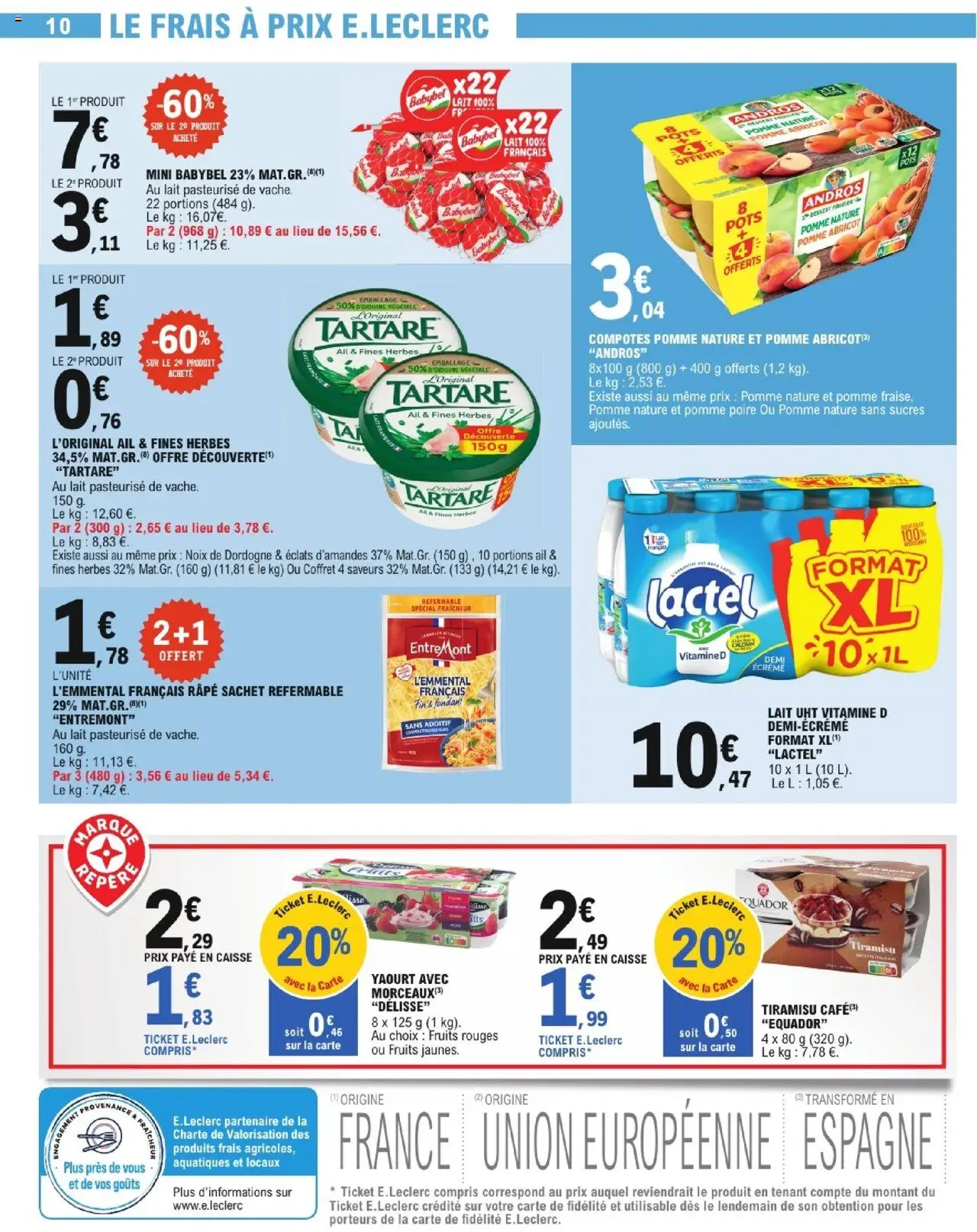  | Page: 10 | Produits: Abricot, Mini Babybel, Yaourt, Noix