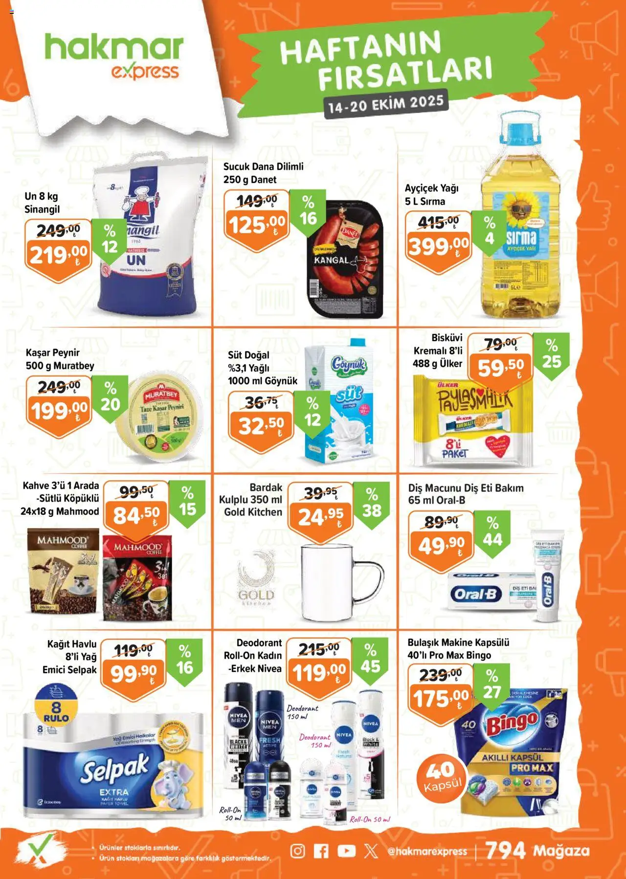 Hakmar Express Katalog - 14.10.2025 tarihinden itibaren geçerlidir | Sayfa: 1 | Ürünler: Diş macunu, Peynir, Yağ, Sucuk
