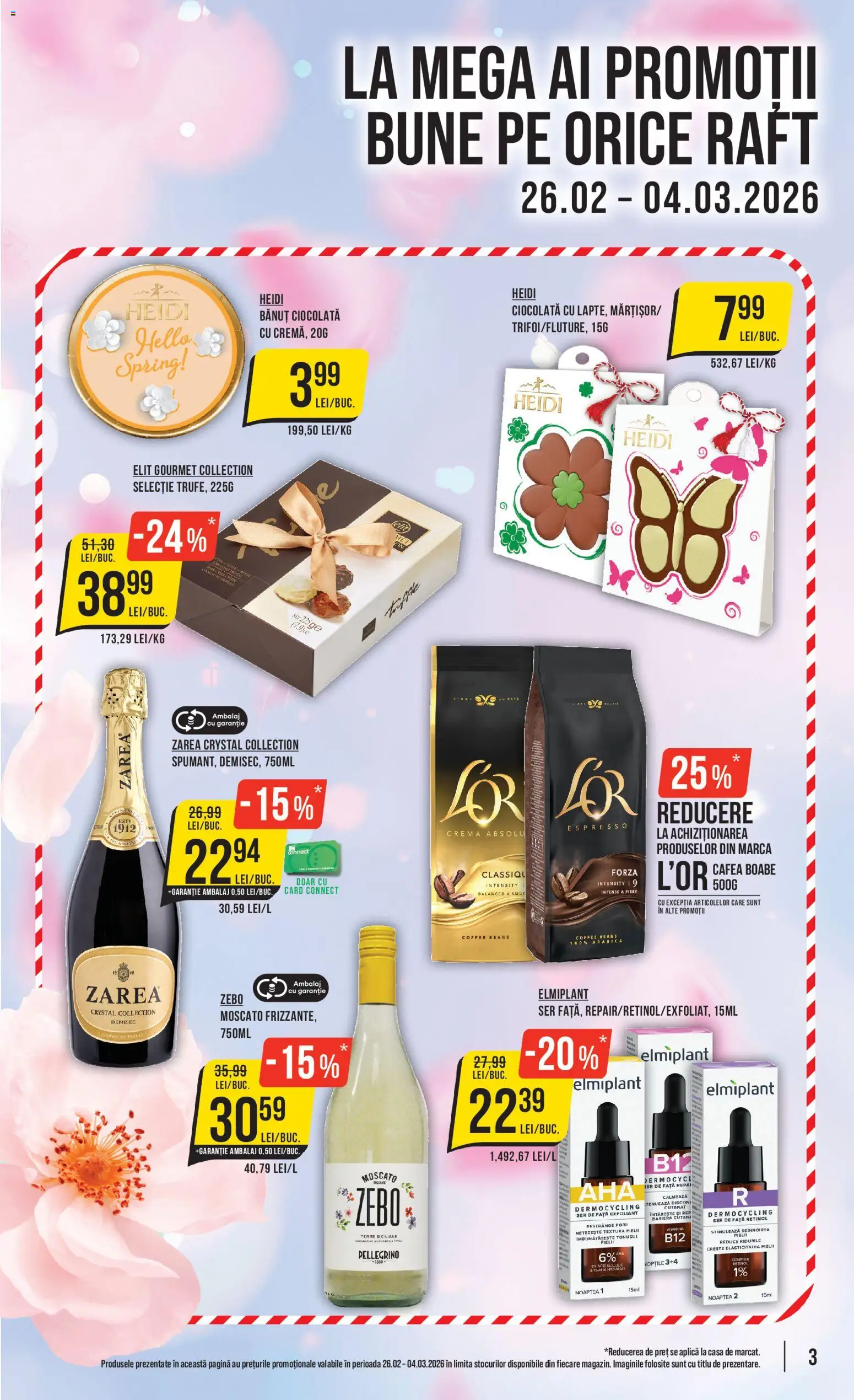 Noul catalog Mega Image – valabil de la 26.02.2026 | Pagină: 3 | Produse: Exfoliant, Raft, Cafea, Ciocolată