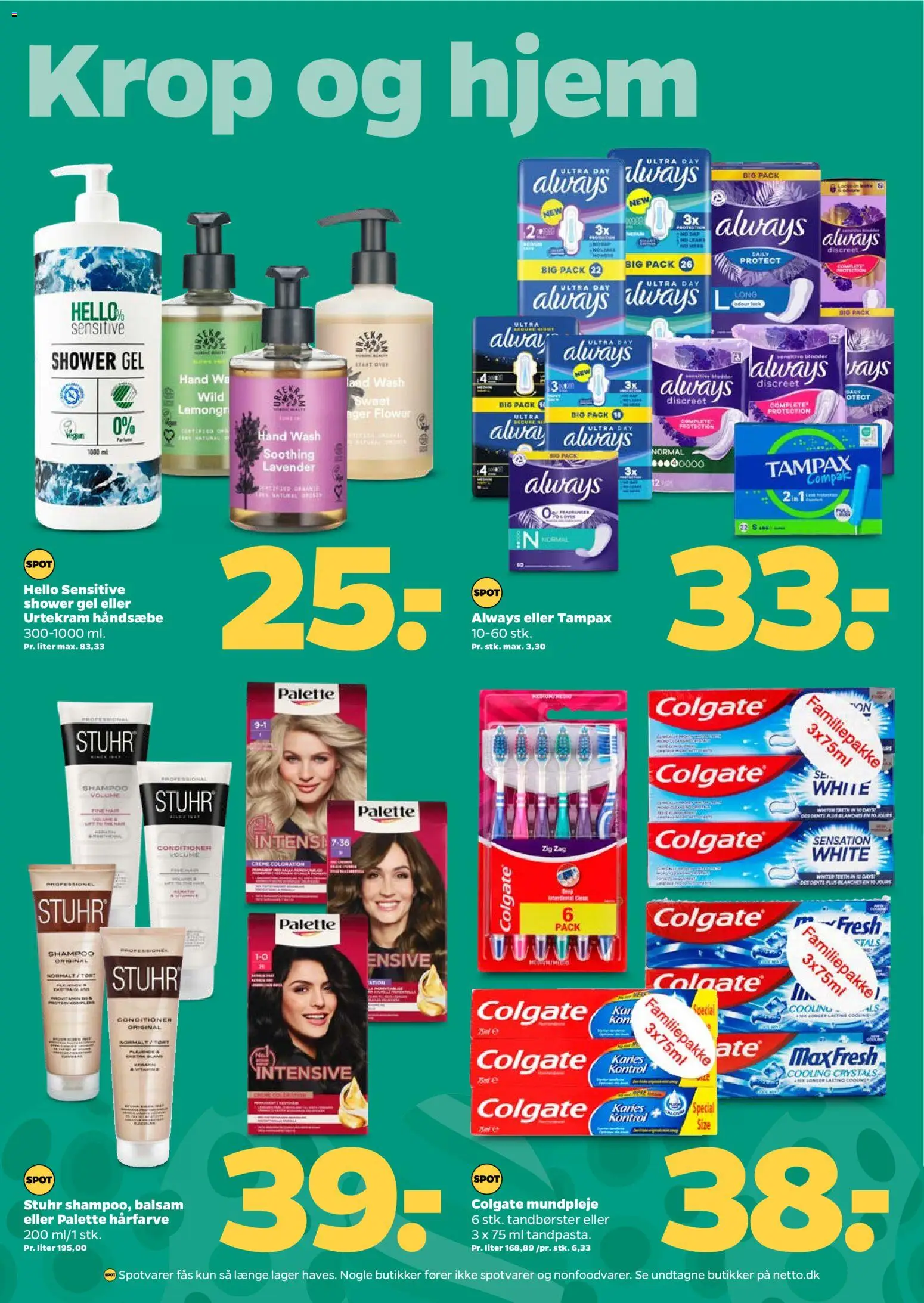 Netto tilbudsavis – gyldig fra 28.03.2026 | Side: 25 | Produkter: Shampoo, Balsam, Hårfarve