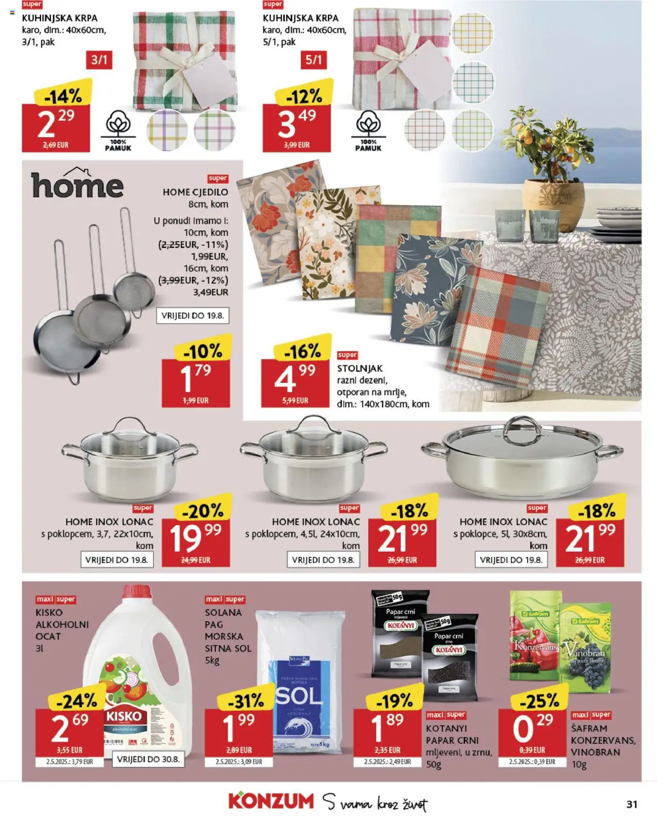 Konzum HR akciós ujság - amely érvényes a következő dátumtól: 06.08.2025 | Oldal: 31