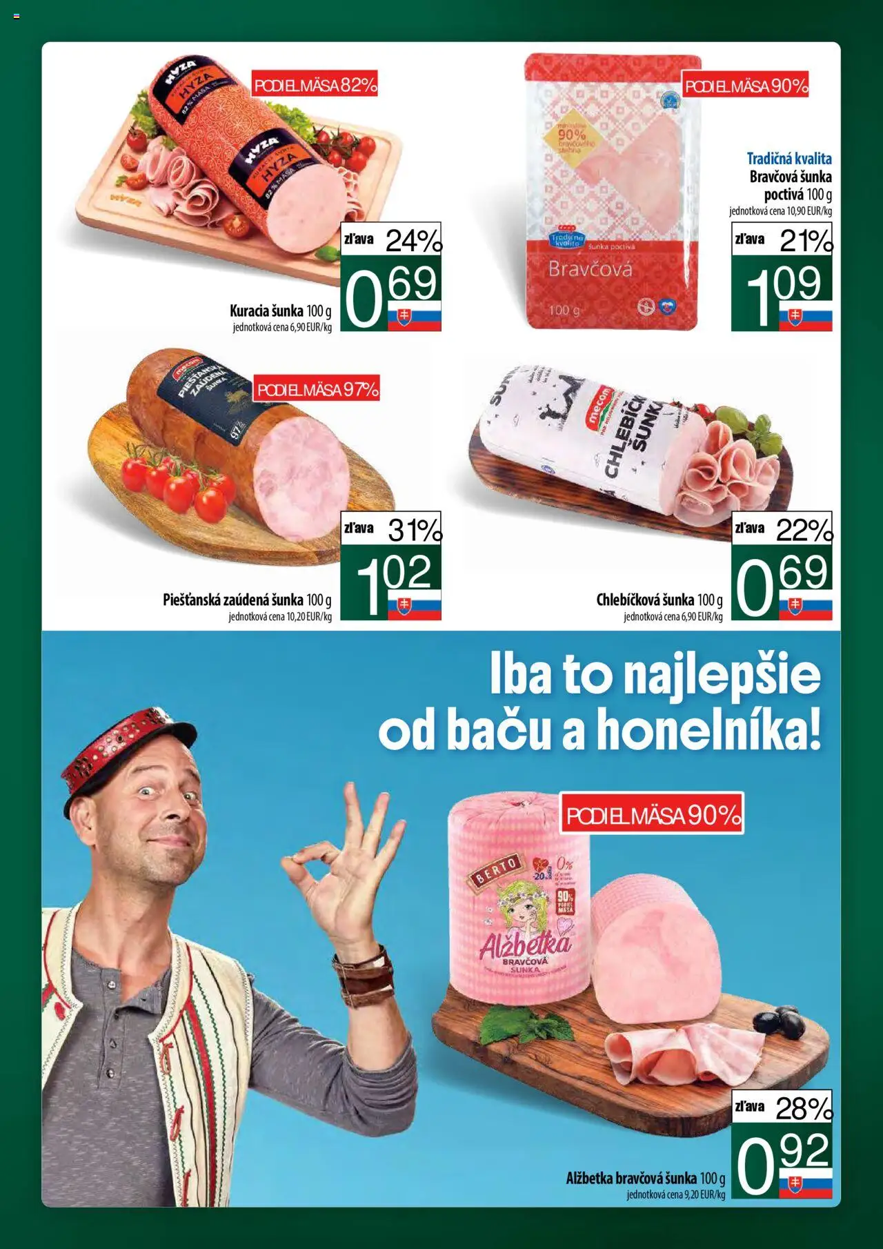 Nové COOP Jednota akcie – leták je platný od 11.09.2025 | Strana: 9 | Produkty: Šunka