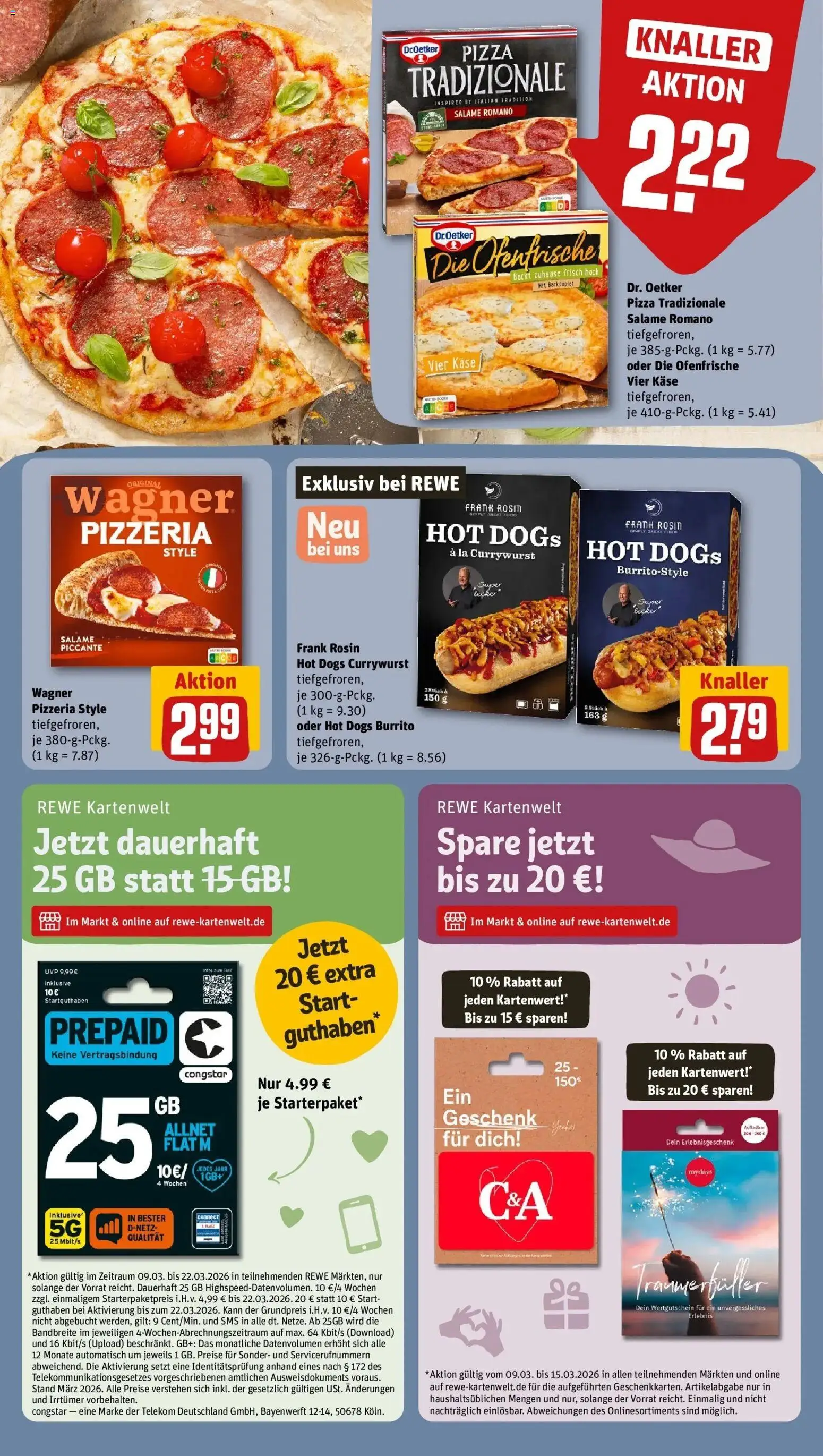 Rewe Prospekt Bad Rodach	 – gültig ab 09.03.2026 | Seite: 14 | Produkte: Käse, Ofenfrische, Pizza