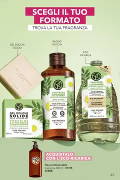 Anteprima del volantino Catalogo Yves Rocher - Novità valido a partire dal 12.03.2026 | Pagina: 63 | Prodotti: Bagno, Doccia, Fragranza