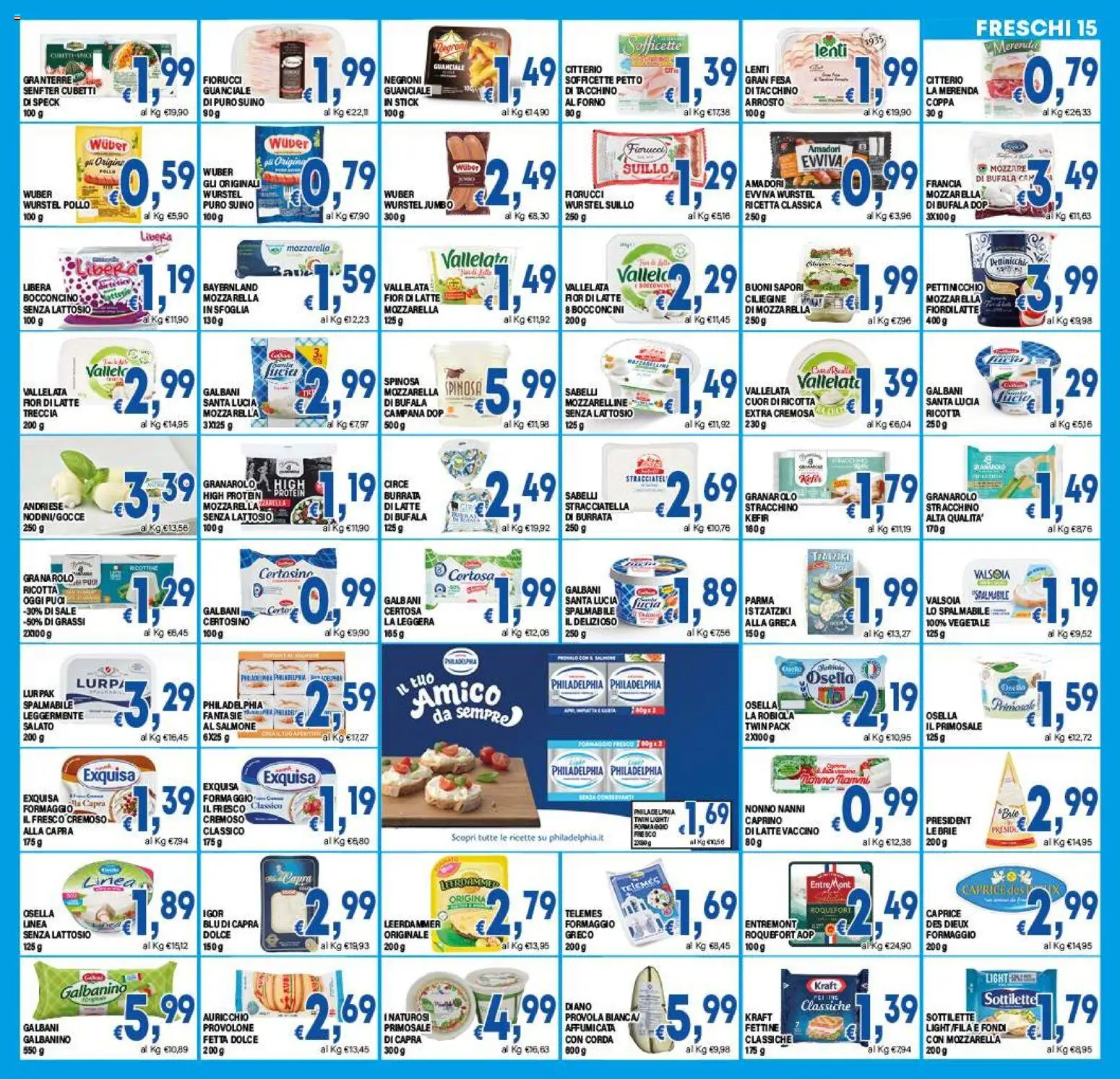 Volantino DEM del 16.12.2025 | Pagina: 15 | Prodotti: Provolone, Mozzarella senza lattosio, Mozzarella, Stracciatella