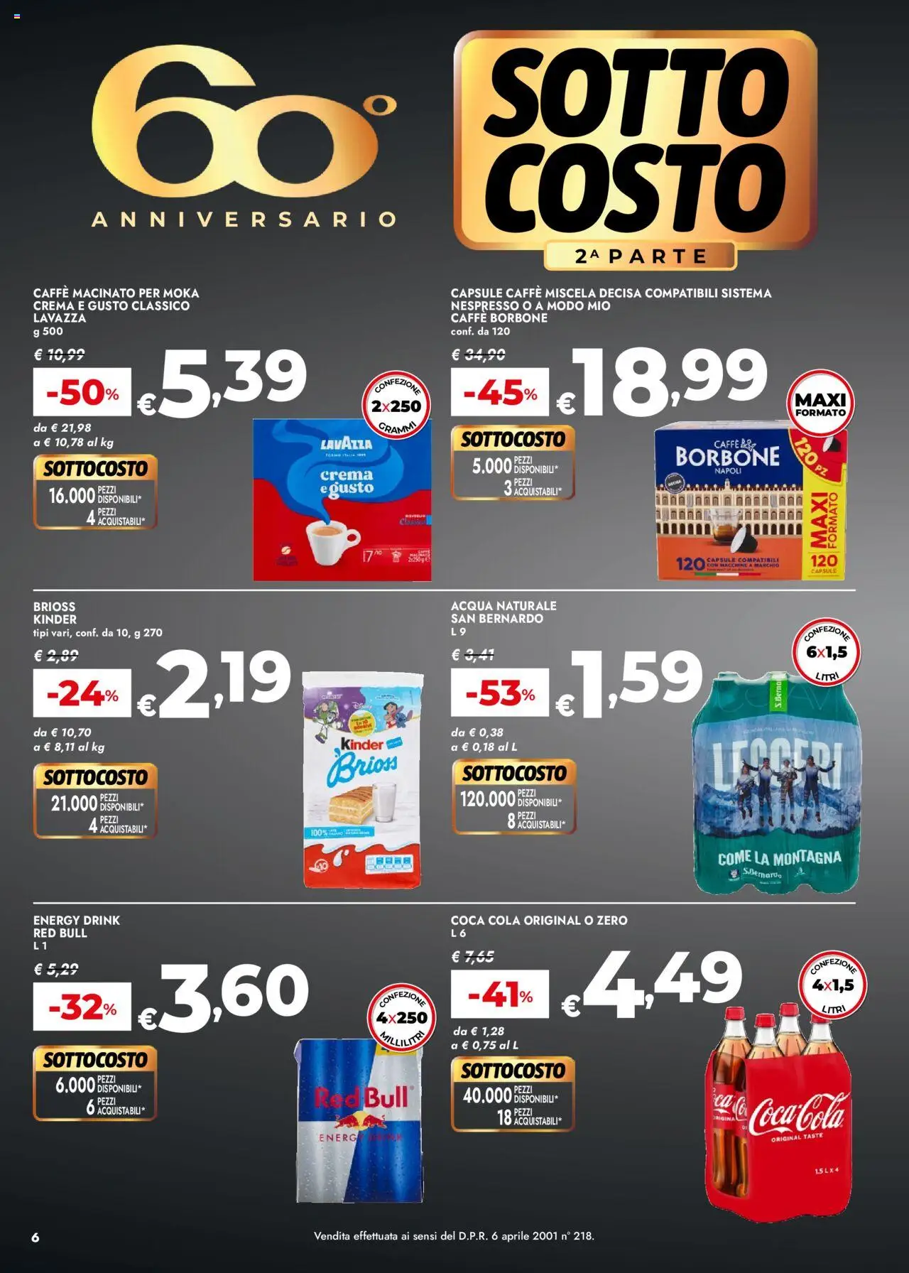 Volantino bennet del 05.06.2025 | Pagina: 6 | Prodotti: Caffè, Acqua, Lavazza, Macinato