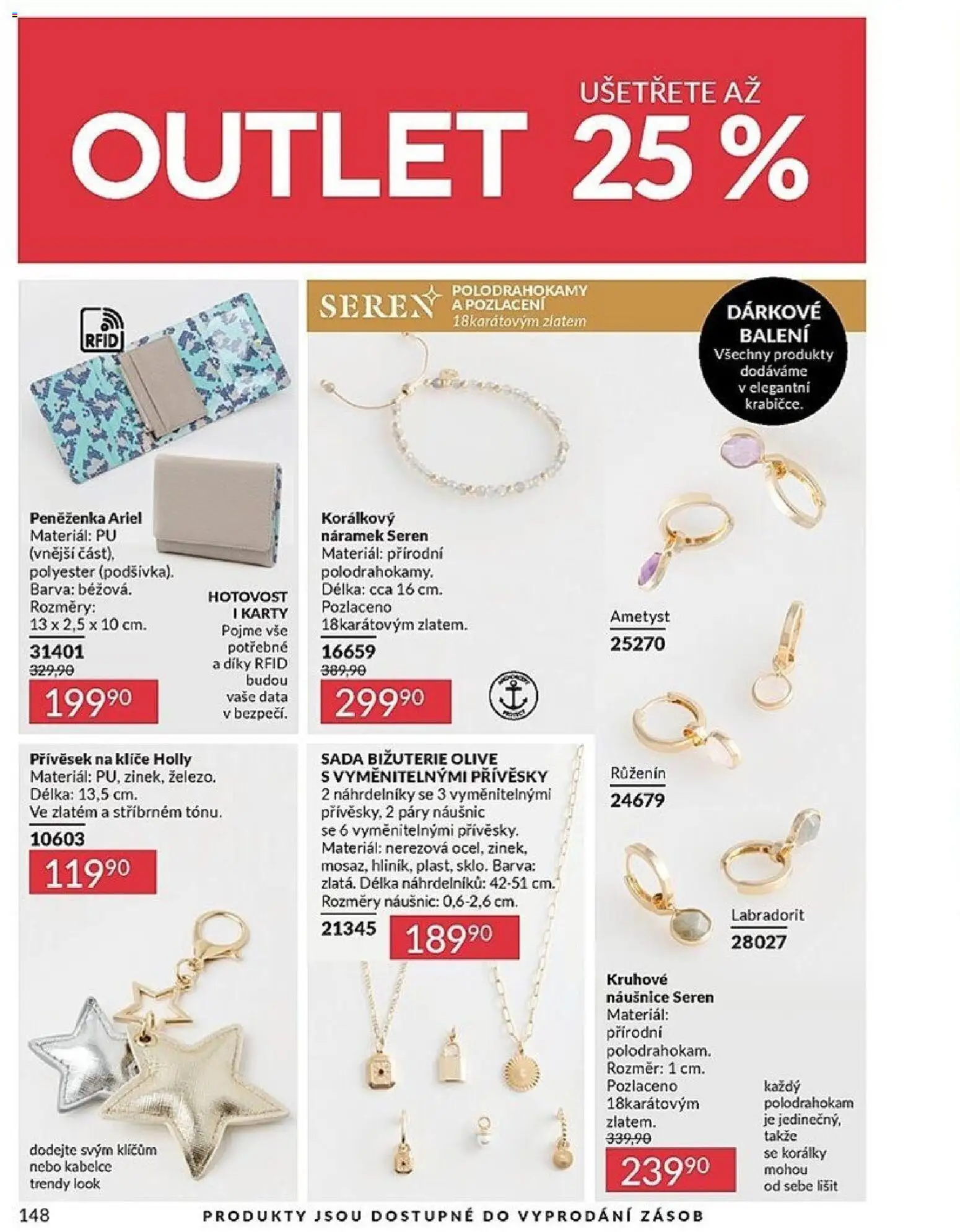 Avon katalog 1/2026 od 01.01.2026 | Strana: 148 | Produkty: Korálky, Peněženka, Naušnice, Ariel