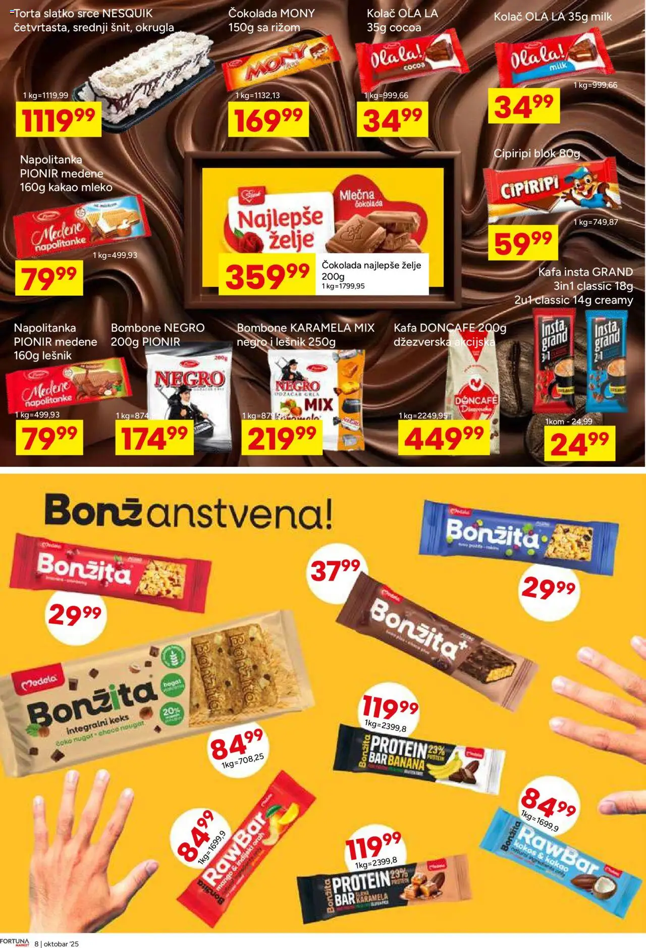 Fortuna Market katalog - važi od 13.10.2025 | Strana: 8 | Proizvode: Banana, Protein, Mango, Doncafe