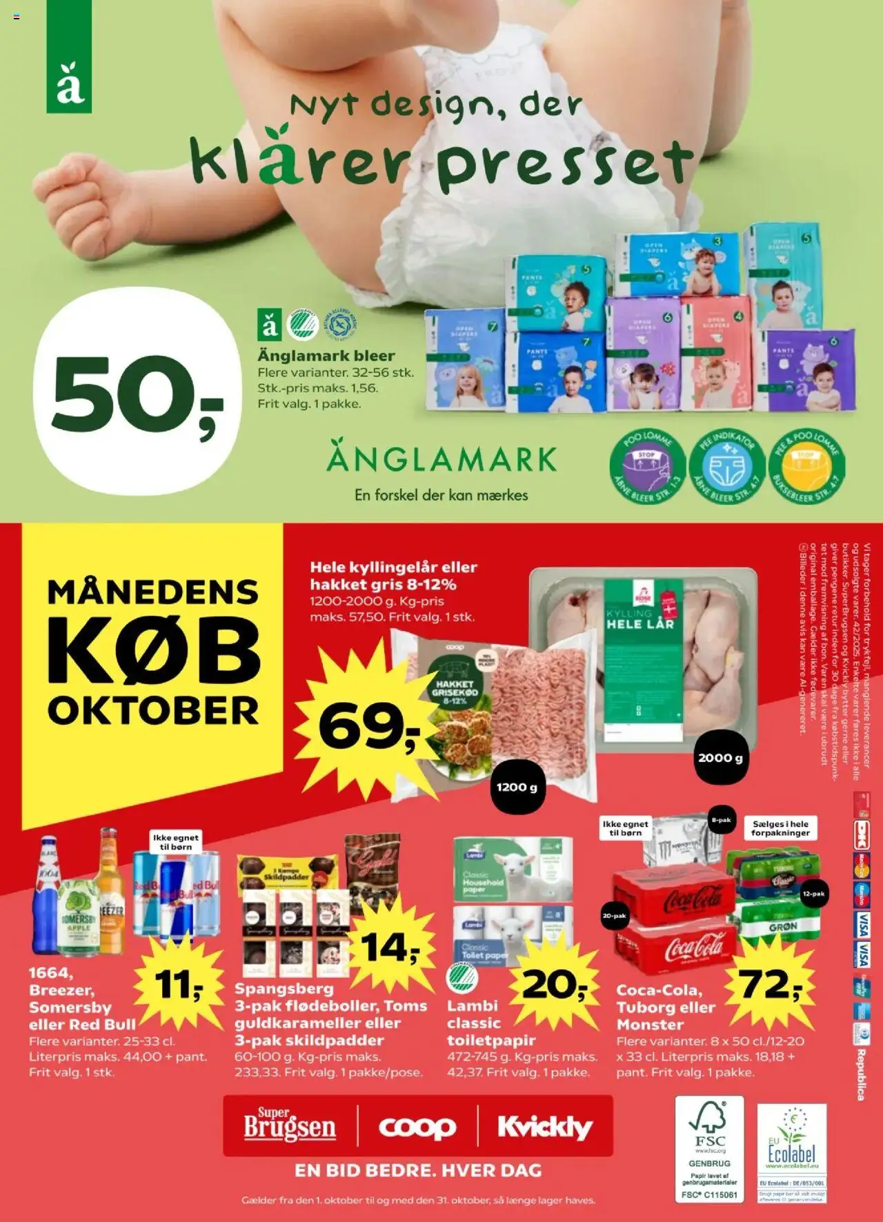 Super Brugsen tilbudsavis – gyldig fra 17.10.2025 | Side: 32 | Produkter: Coca Cola, Toilet, Cola