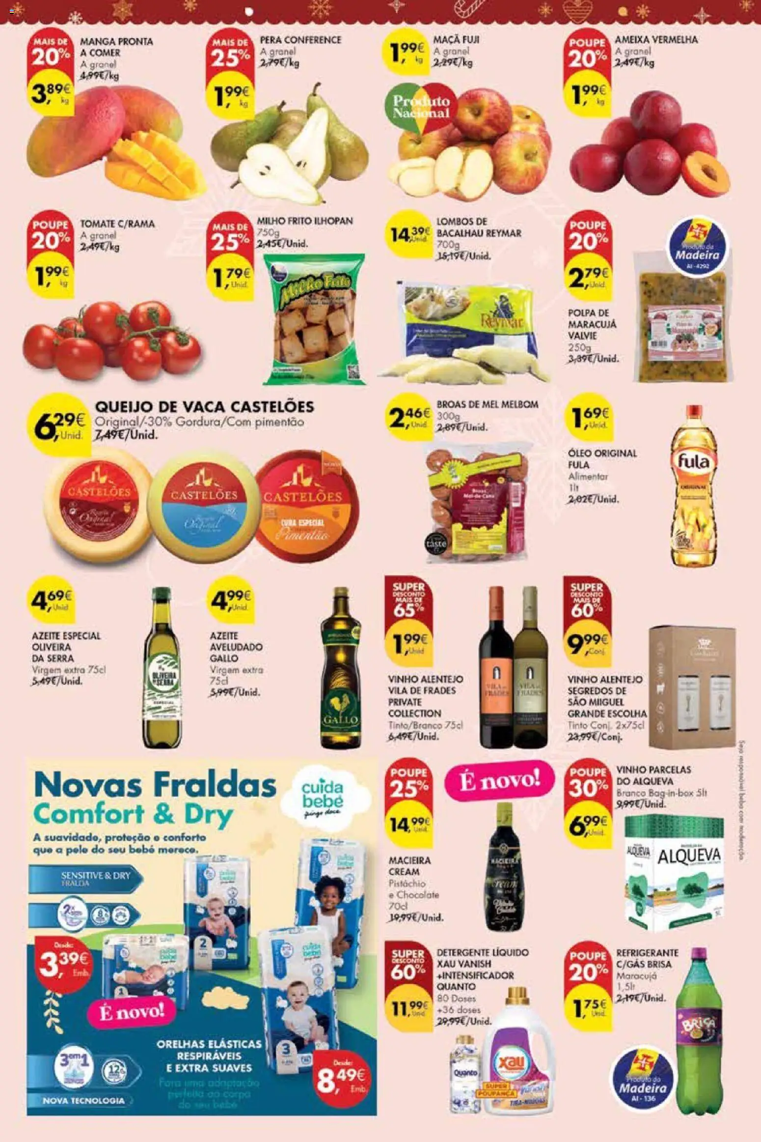 Pingo Doce Poupe este Fim de Semana Madeira │ válido de 28.11.2025 | Página: 2 | Produtos: Azeite, Detergente, Queijo, Maça