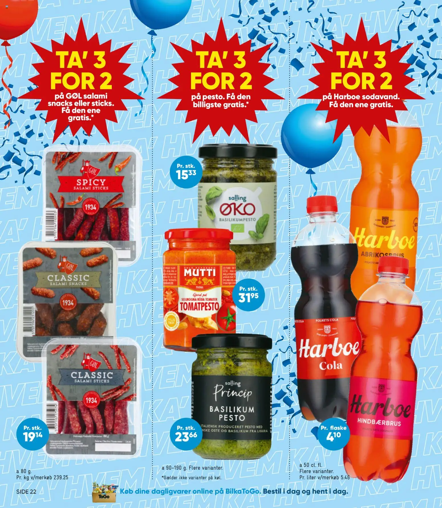 Bilka tilbudsavis – gyldig fra 30.01.2026 | Side: 26 | Produkter: Salami, Pesto, Cola, Basilikum