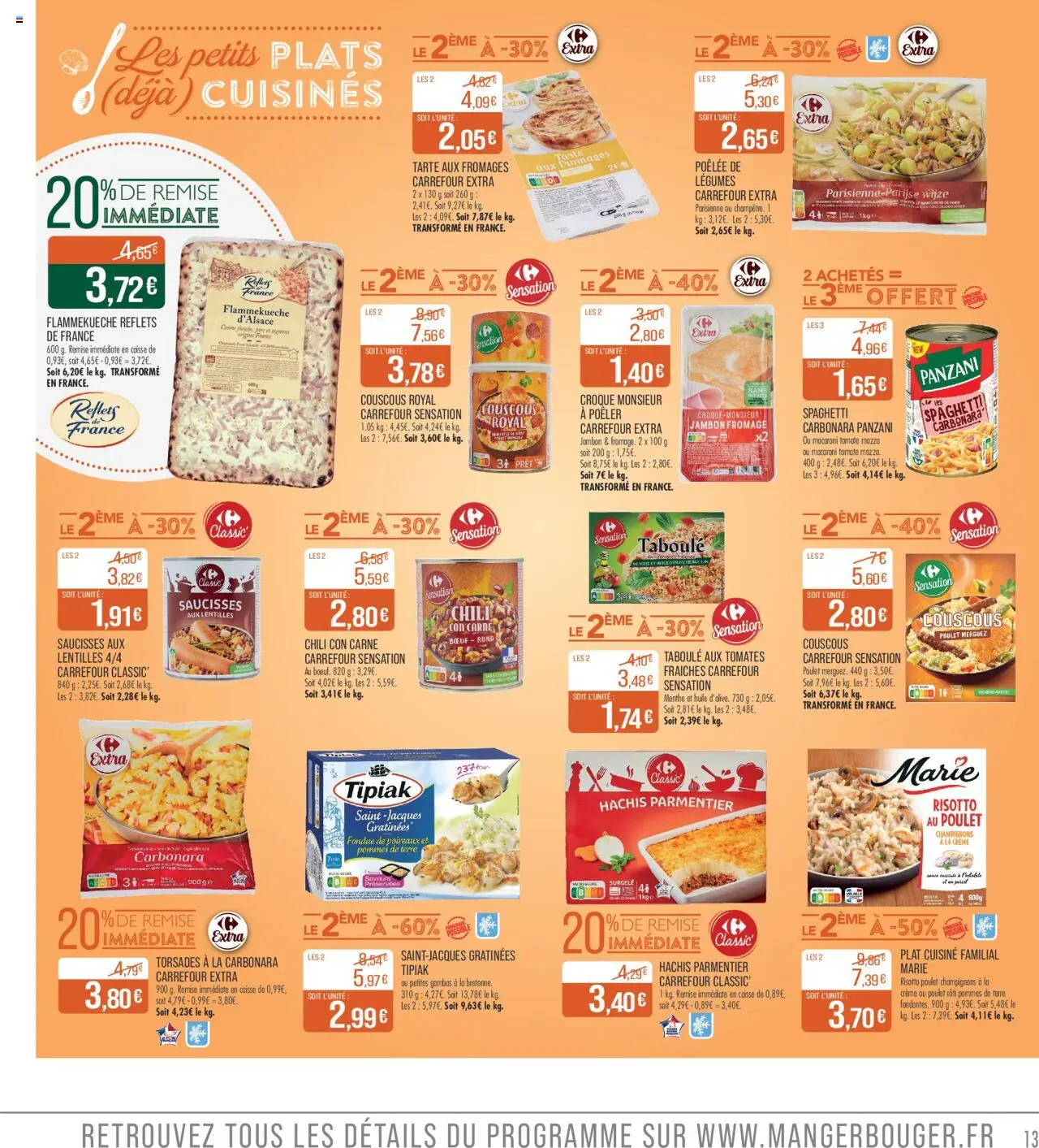 {H1} | Page: 13 | Produits: Huile, Jambon, Pommes, Tomates