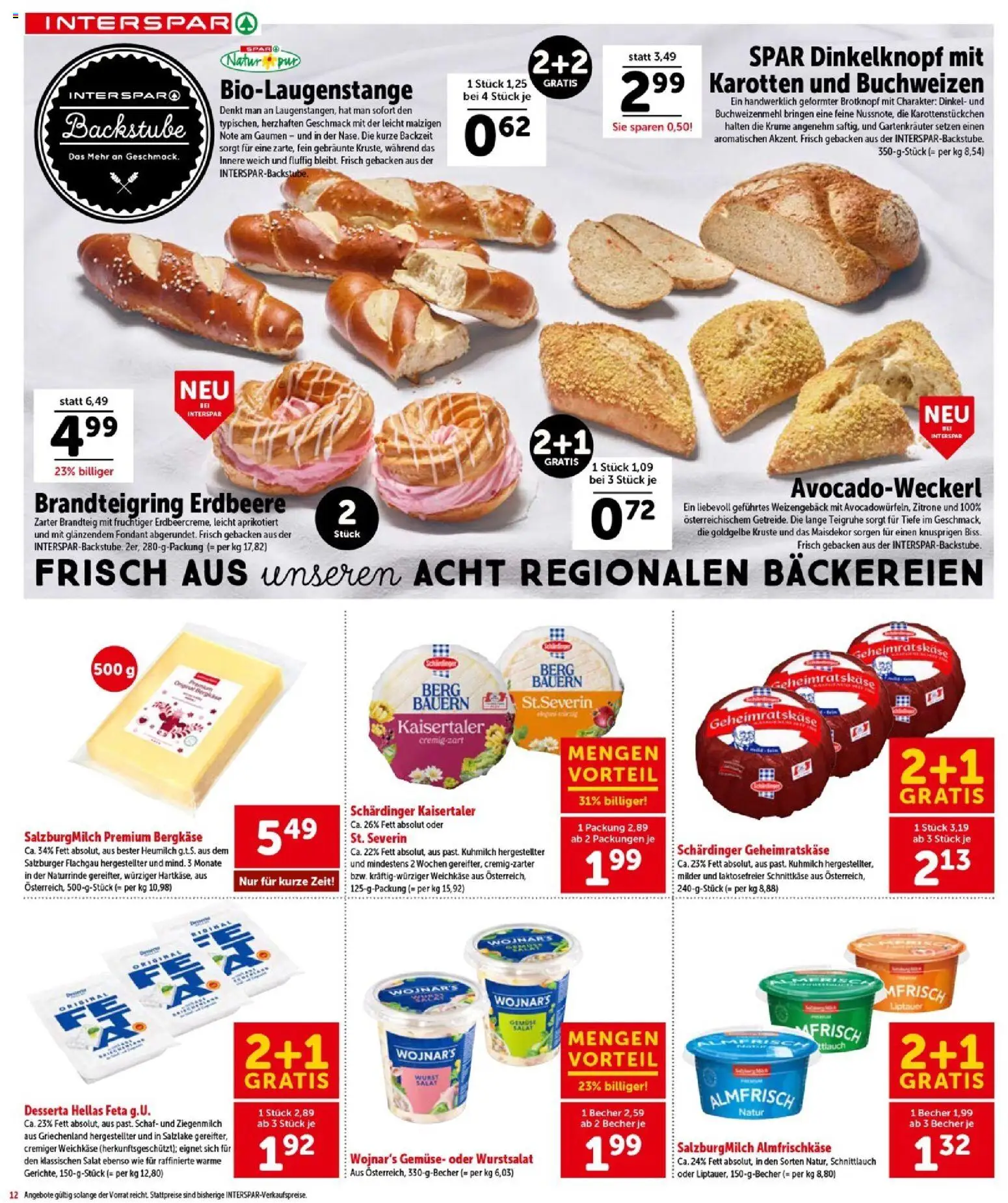 Interspar Flugblatt - Burgenland gültig ab 09.04.2026 | Seite: 12 | Produkte: Salat, Gemüse, Zitrone, Wurst