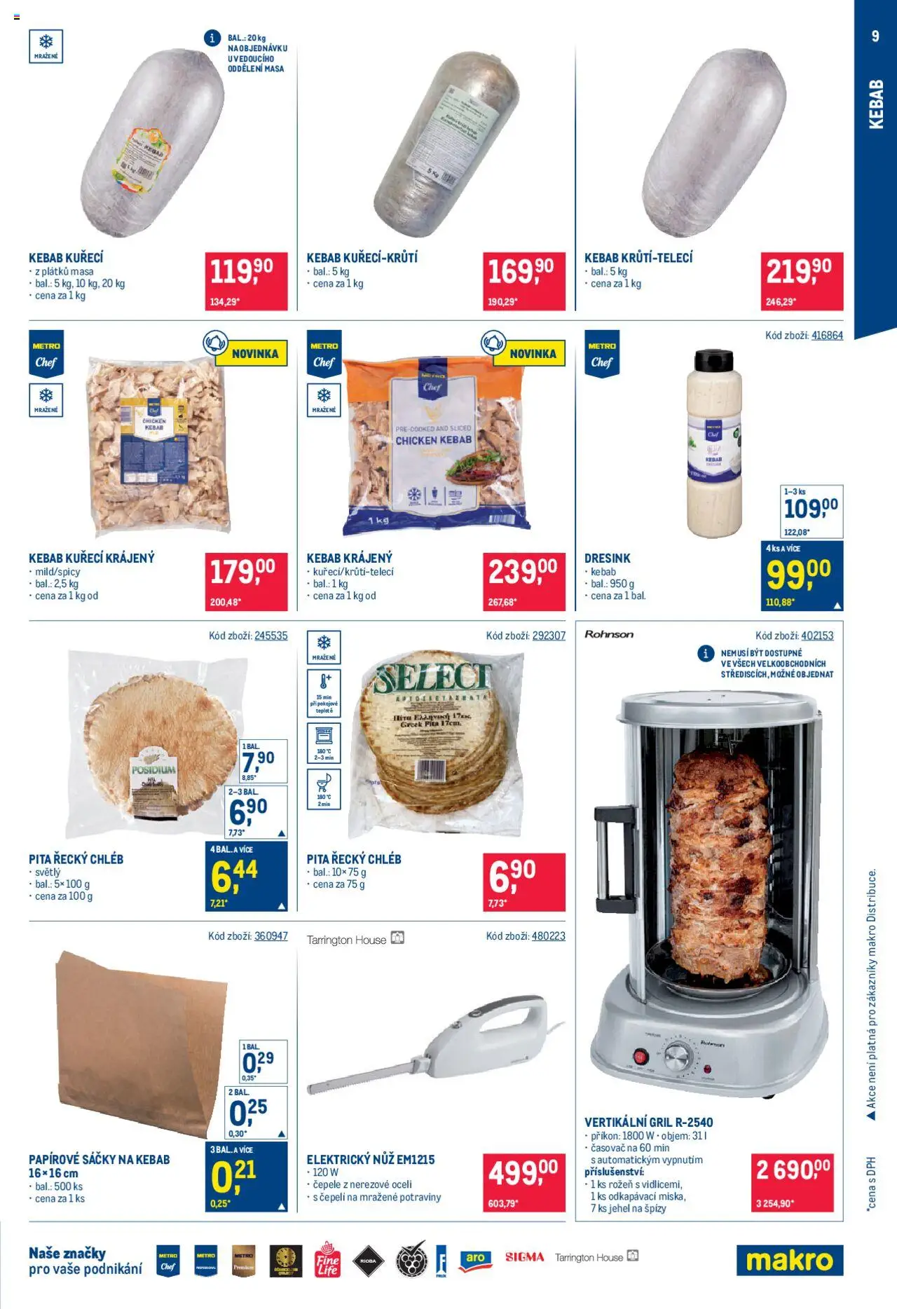 Makro leták - Street Food od 18.06.2025 | Strana: 9 | Produkty: Chléb, Kebab, Nůž, Potraviny