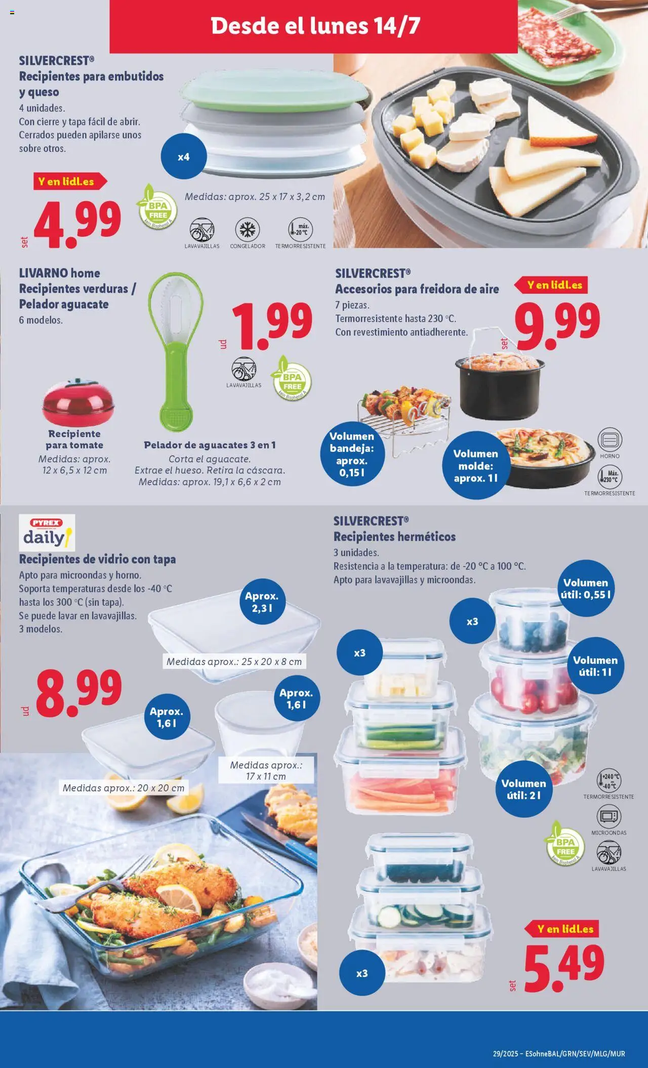 Lidl catálogo de bazar MAD │ válido desde el 14.07.2025 | Página: 5 | Productos: Queso, Νυχτικό, Congelador, Lavavajillas
