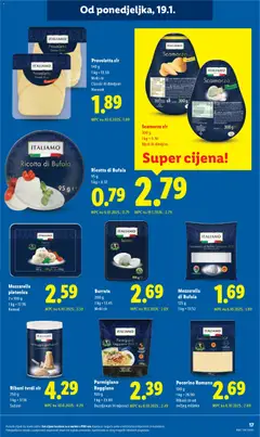 Burrata, 200 g, Meki sir - Pregled kataloga iz trgovine Lidl, vrijedi od 19.01.2026 | Stranica: 17