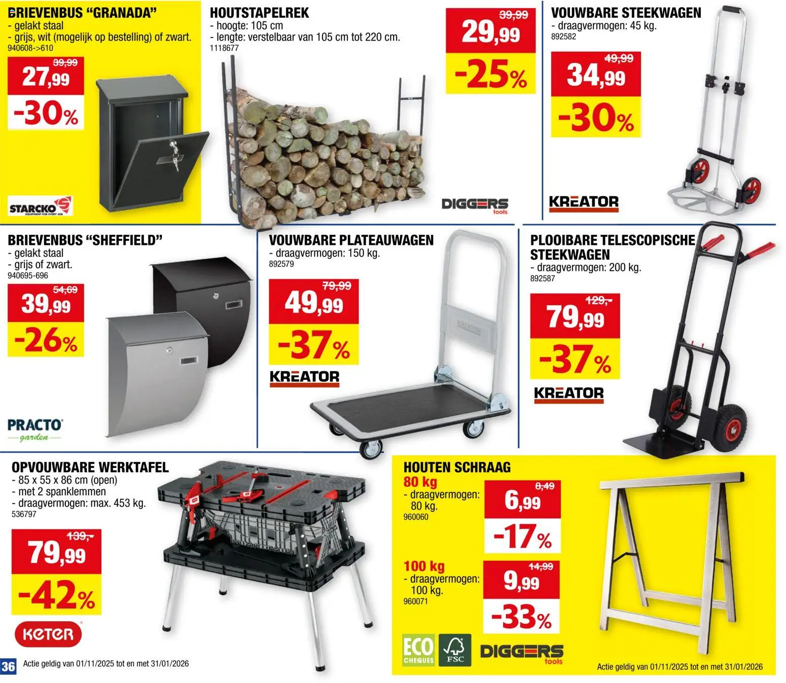 {H1} | Pagina: 36 | Producten: Werktafel