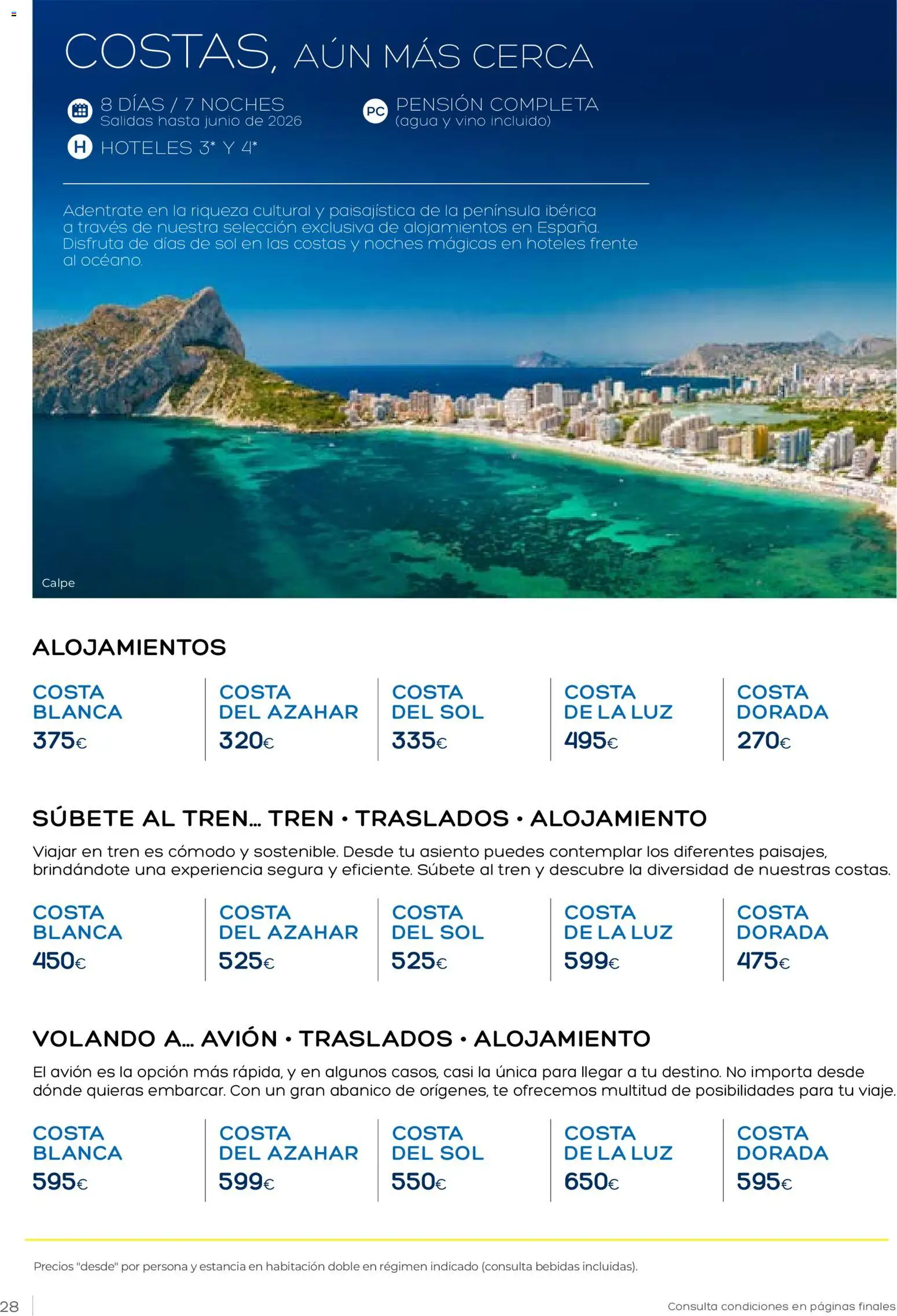 Viajes El Corte Inglés Vacaciones Económicas │ válido desde el 22.10.2025 | Página: 28 | Productos: Vino, Té