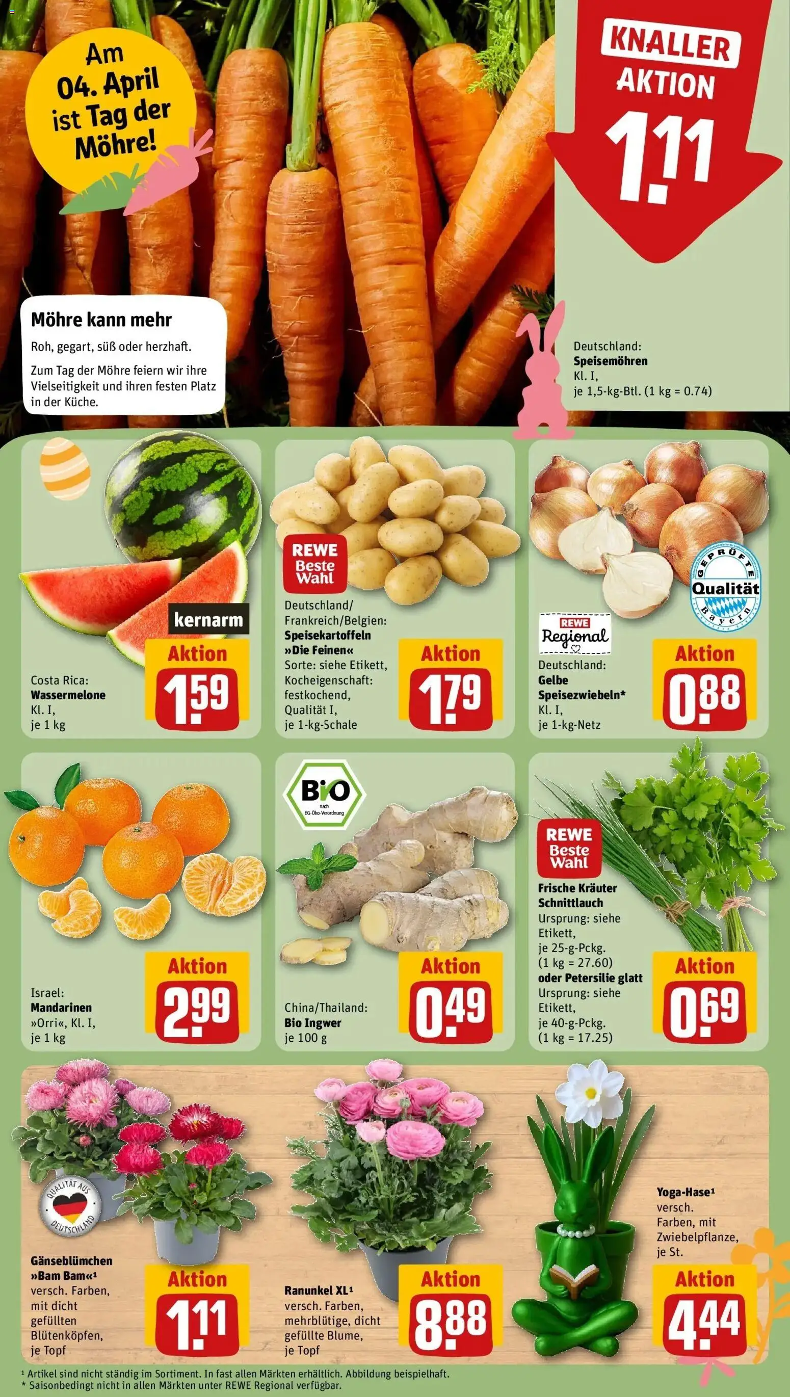 Rewe Prospekt Nürnberg / Steinbühl	 – gültig ab 30.03.2026 | Seite: 11 | Produkte: Mandarinen, Wassermelone, Petersilie