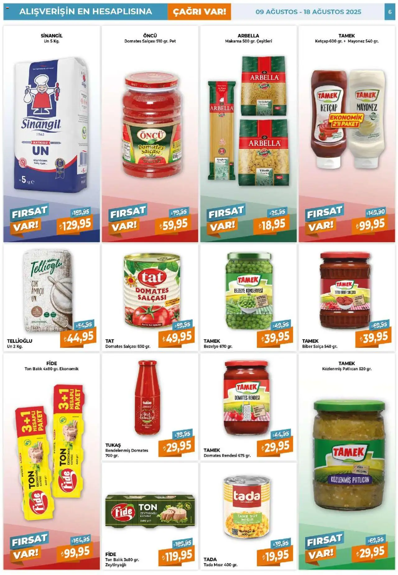 Çağrı Market Katalog - 09.08.2025 tarihinden itibaren geçerlidir | Sayfa: 6 | Ürünler: Domates, Ketçap, Biber, Bezelye